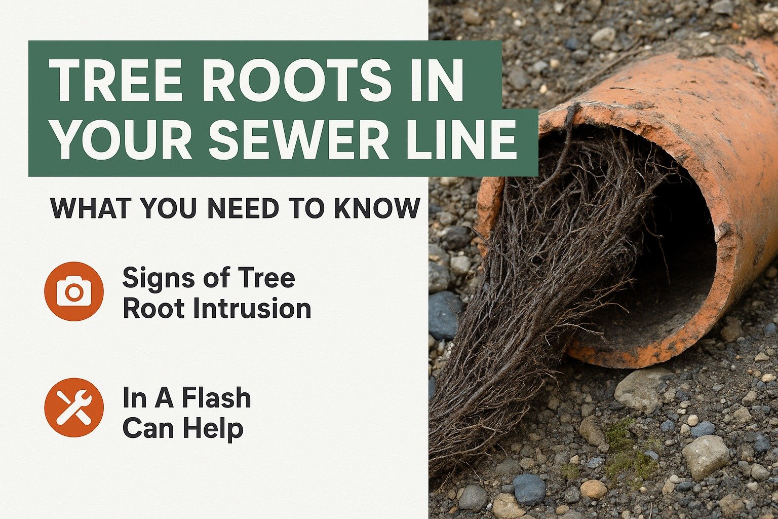 🪵🌿 TREE ROOTS MIGHT BE DESTROYING YOUR SEWER LINE 👀
Think your drains are just slow? It could be something much worse...
🚨 Tree roots love cracked sewer pipes
🔍 We use camera inspections to find the problem fast
🛠️ Full clearing, repairs, and