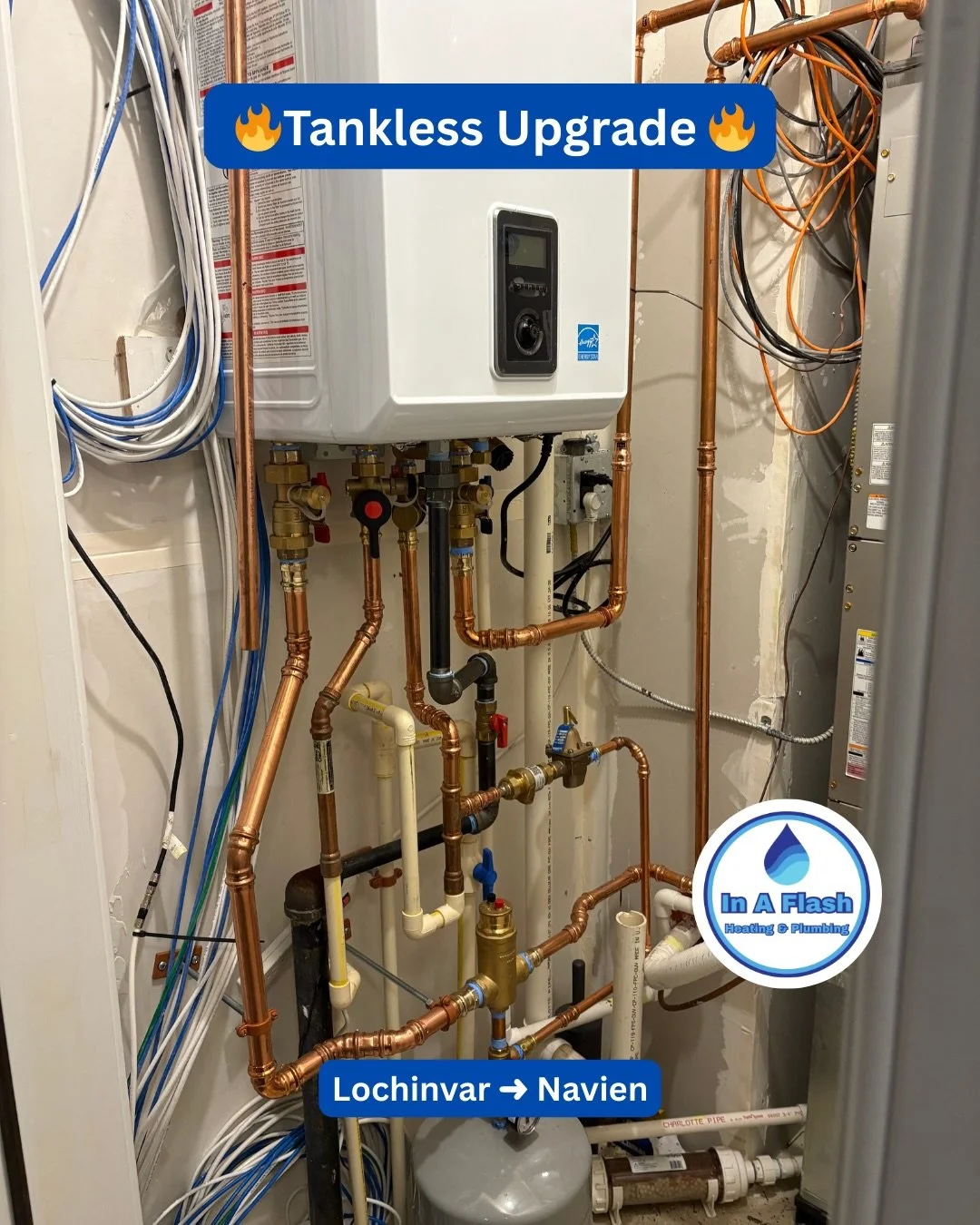 New Navien tankless install in Dorchester 🔥

This home was dealing with repeated issues from their aging Lochinvar tankless &mdash; inconsistent hot water and frequent errors. We removed the old system and installed a brand new Navien high-efficienc