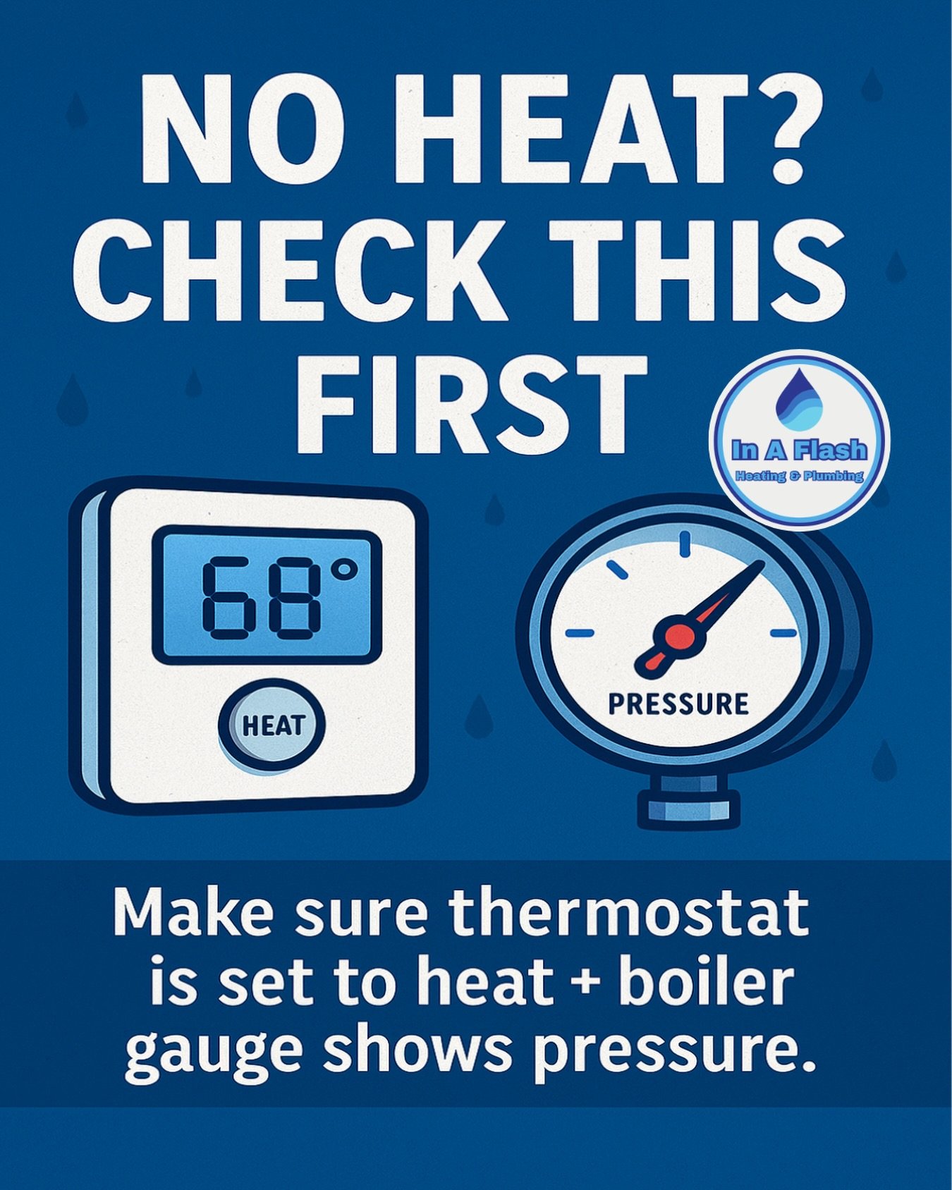 No heat? Before you panic, check these two things:

1️⃣ Make sure your thermostat is set to HEAT
2️⃣ Check that your boiler gauge shows pressure

If either one is off, your system won&rsquo;t fire.
Still no heat? We&rsquo;re on the way.
📞 781-572-25