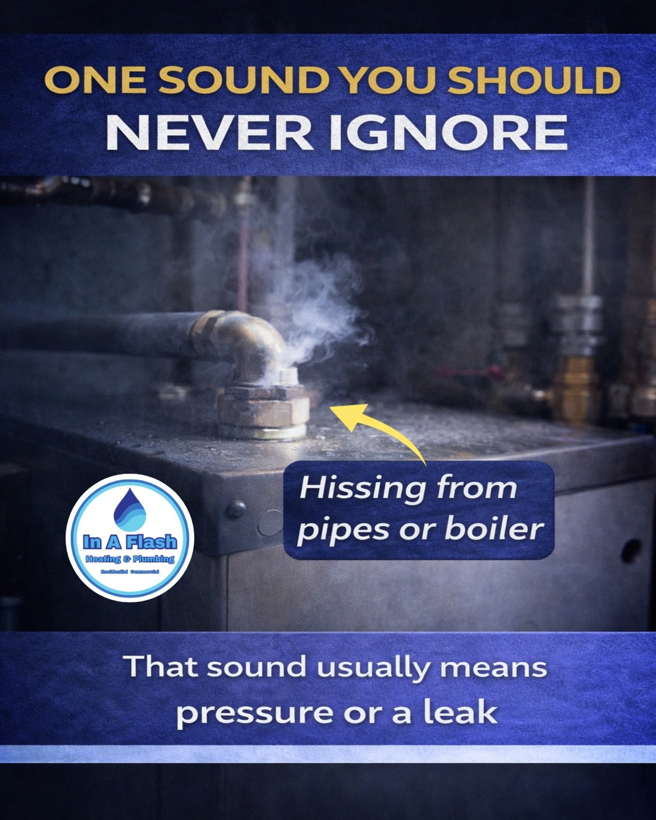 If you hear hissing from pipes, radiators, or your boiler, don&rsquo;t ignore it.

That sound usually means pressure escaping, a leak forming, or a failing component.

Quiet problems turn into loud emergencies.

#HomeMaintenance #PlumbingTips #Massac