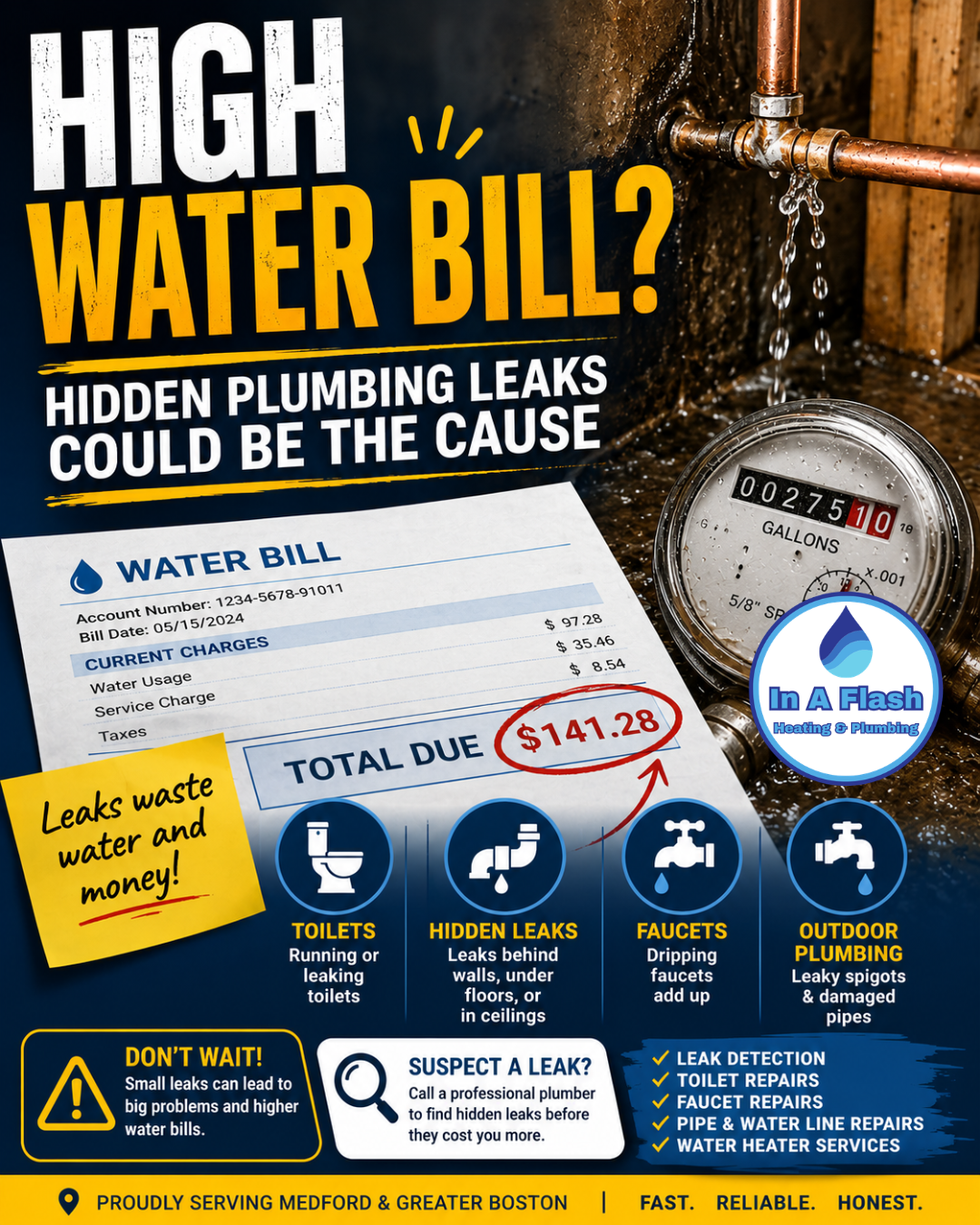 Why Your Water Bill Suddenly Increased (Hidden Plumbing Problems Homeowners Miss)