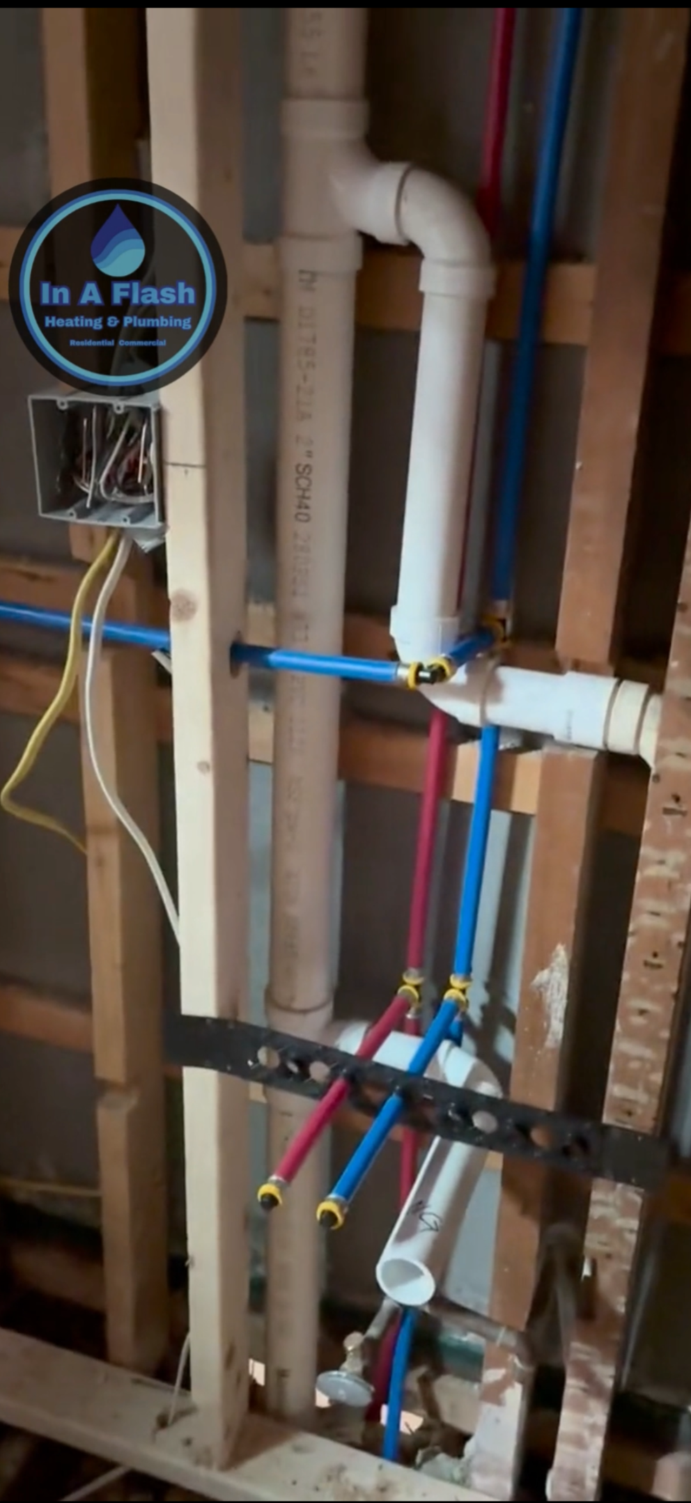 exposed pex piping install