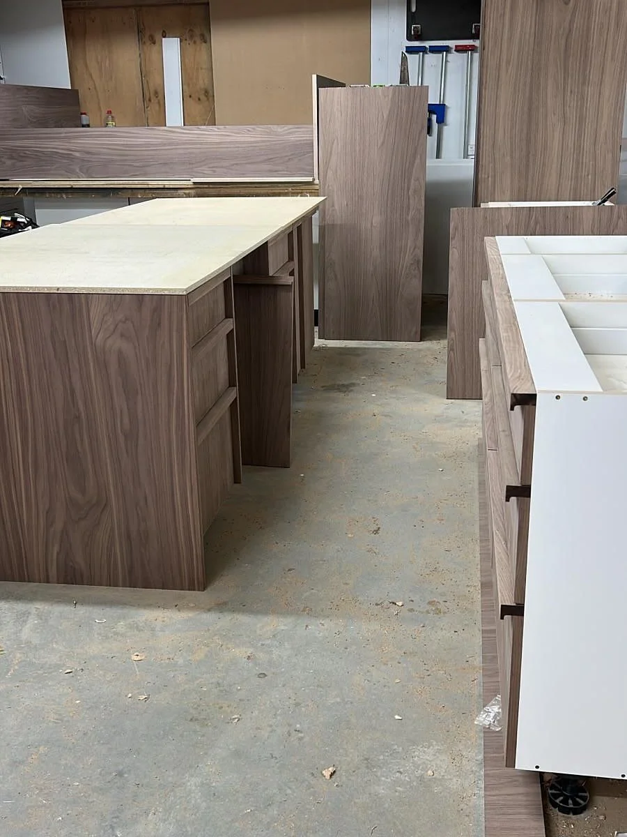 It&rsquo;s wonderful to see this custom kitchen come to live! Made with craftsmanship, ready for staining and soon to be installed. #customkitchen  #kitchendesign #ruimdesign