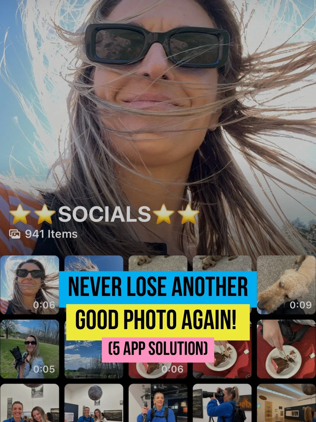 POV: You have 3,847 photos on your phone and can't find the one good shot you took last week 📱😅
We see this ALL the time with our clients. Amazing photos buried in camera roll chaos. But we have a solution and these 5 apps will transform your phot