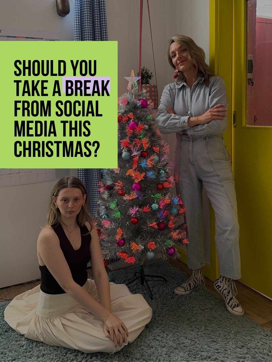 🎄 To every small business owner wondering if they should take a break from social media this Christmas...

YES. The answer is yes.

I see you scrolling at 11pm, stressed about tomorrow's post.
I see you comparing your behind-the-scenes to everyone e
