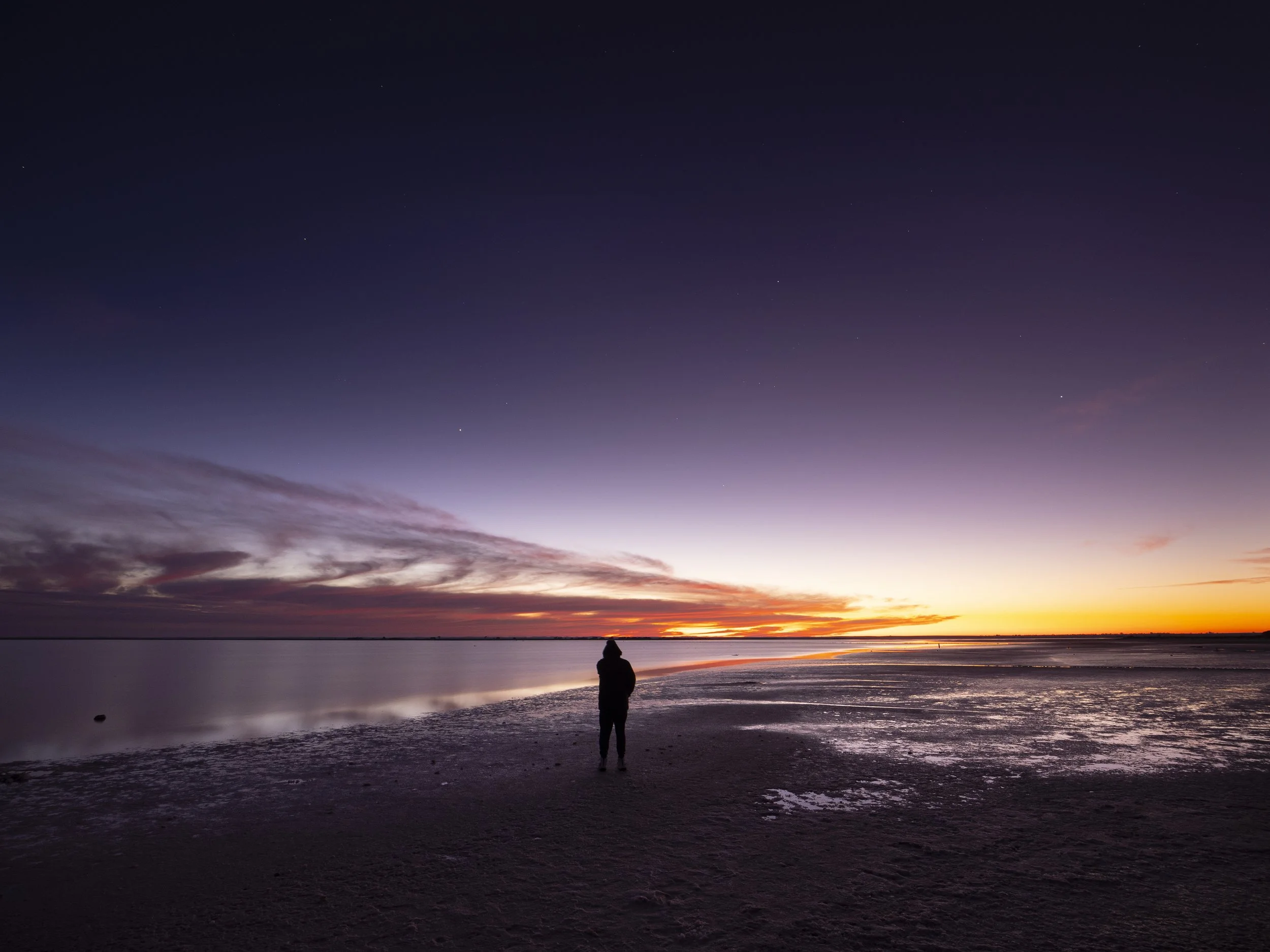 Dawn at Lake Tyrrell - Australia.