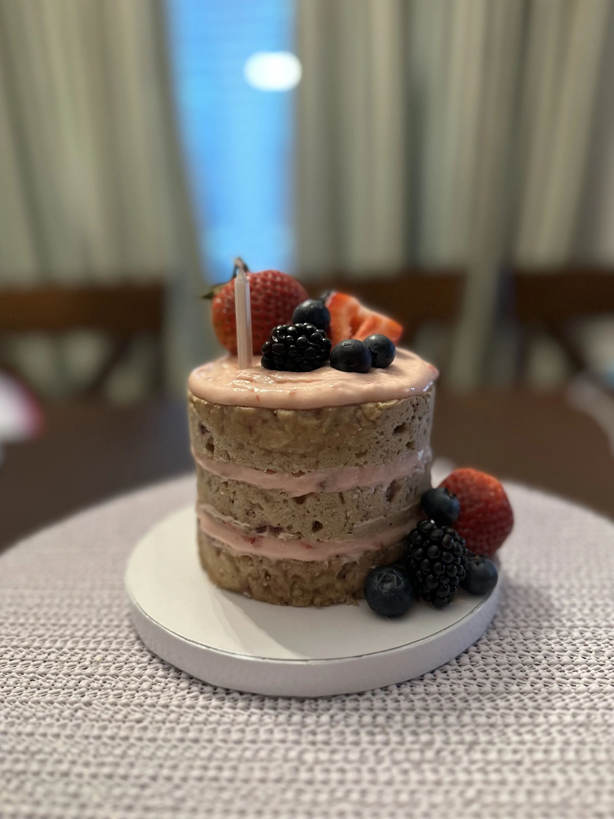 Naked Strawberry Shortcake Smash Cake