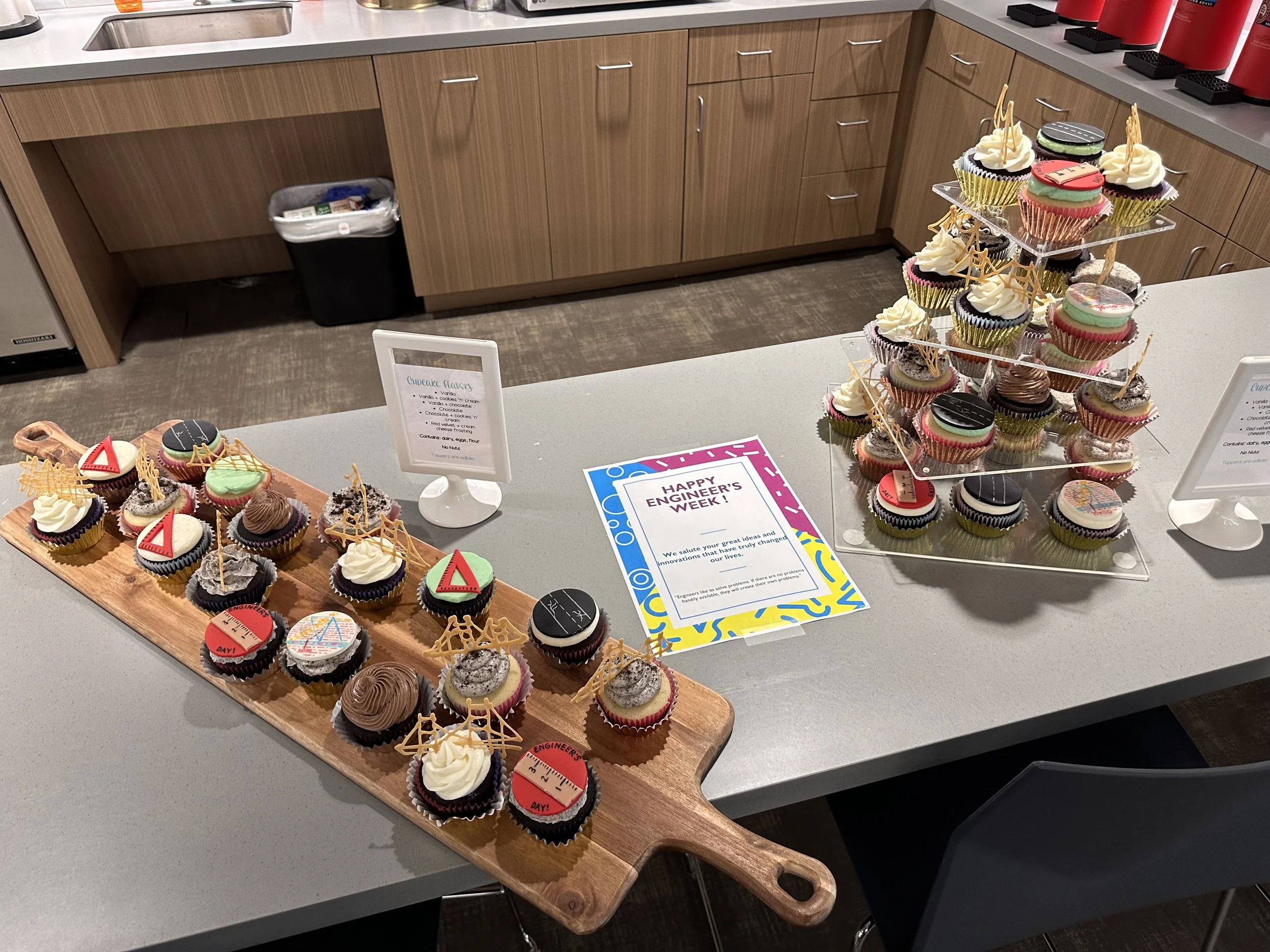 Custom Engineer's Day cupcakes @ HNTB!