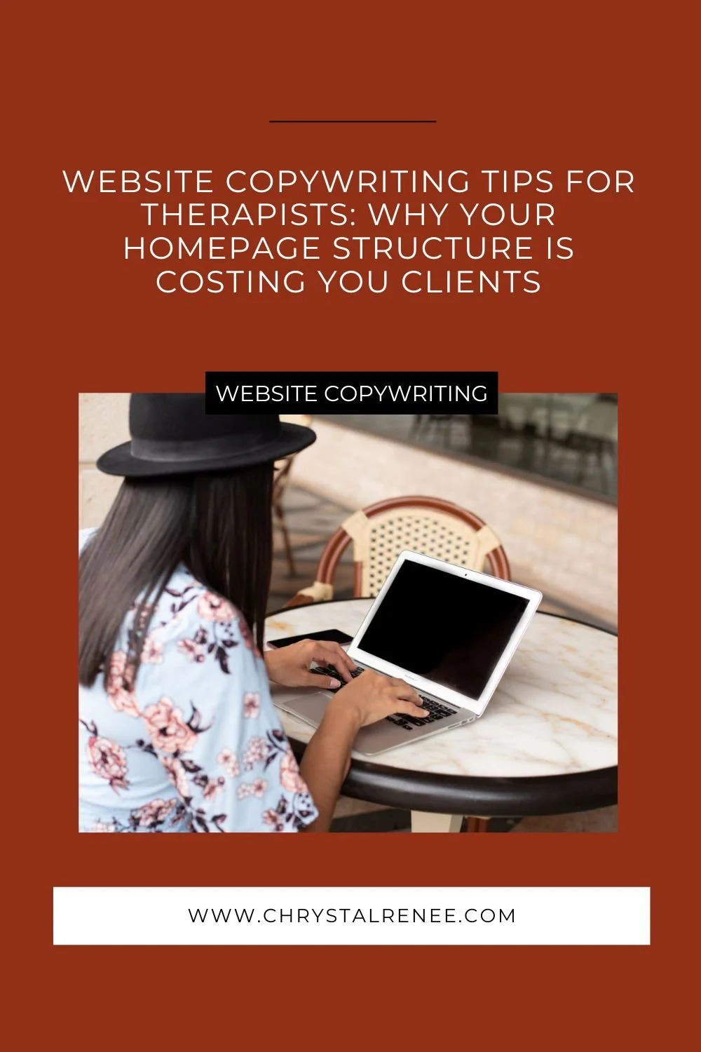 Pinterest Pin with title Website Copywriting Tips