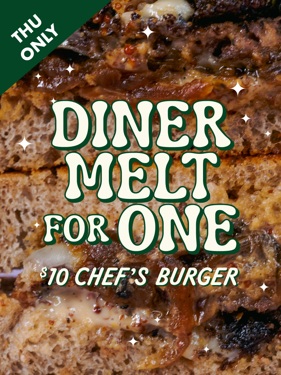 Diner Melt for One $10 Chef's Burger