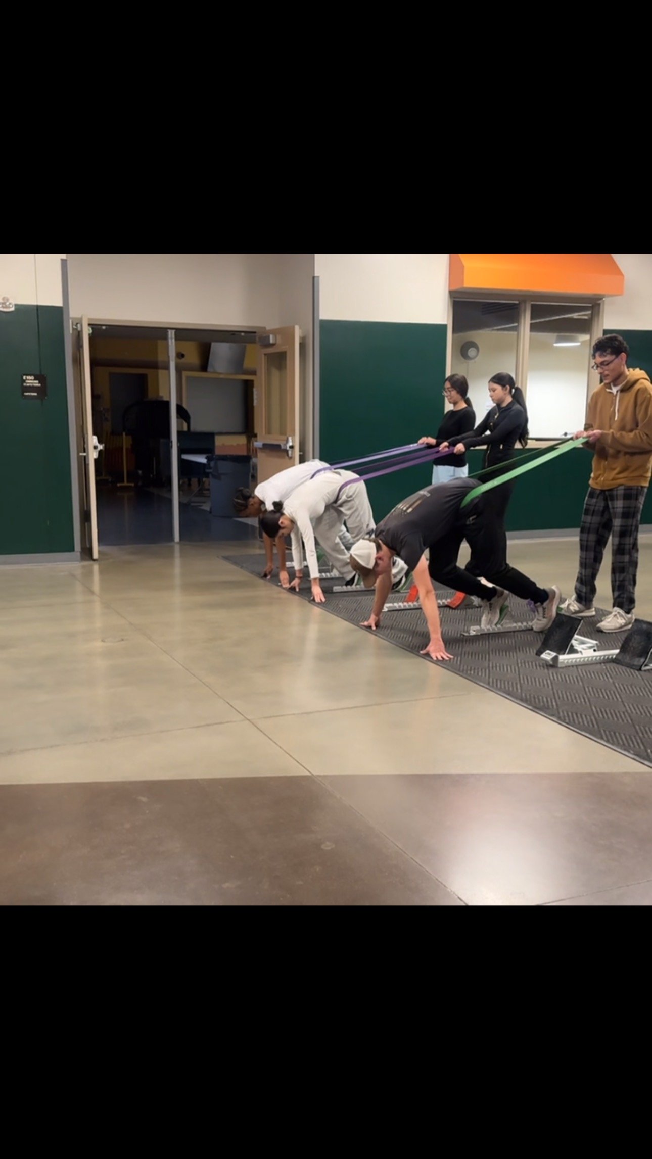 Indoor workouts because of weather! Prepping for meet 2 tomorrow! ❄️⛄️