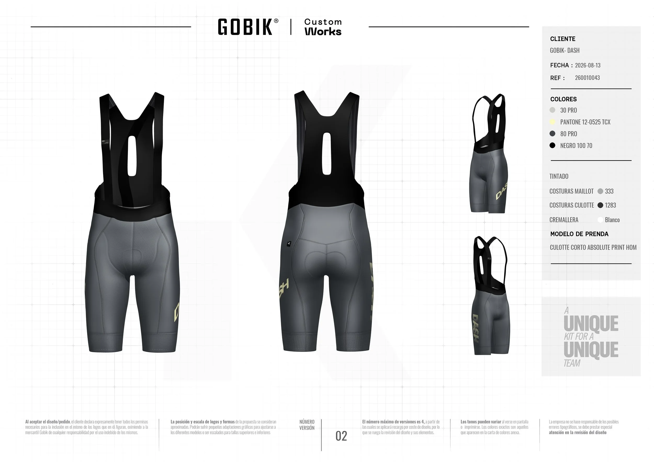 DASH TEAM GOBIK ABSOLUTE 6.0 BIB SHORTS