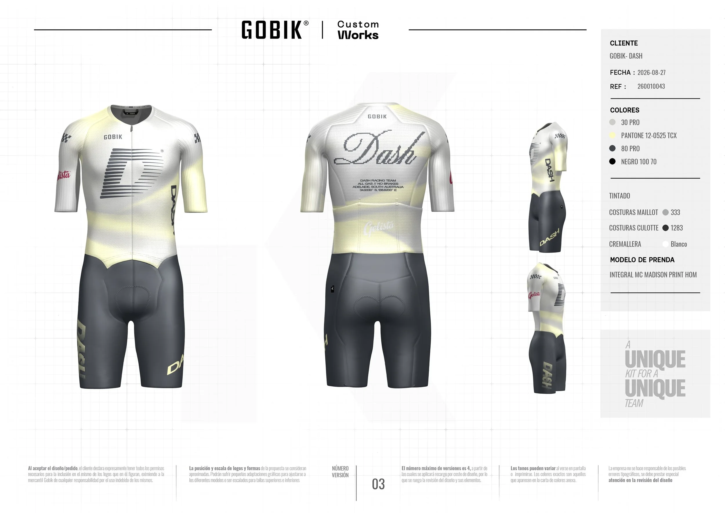 Dash Team GOBIK Aerosuit Madison