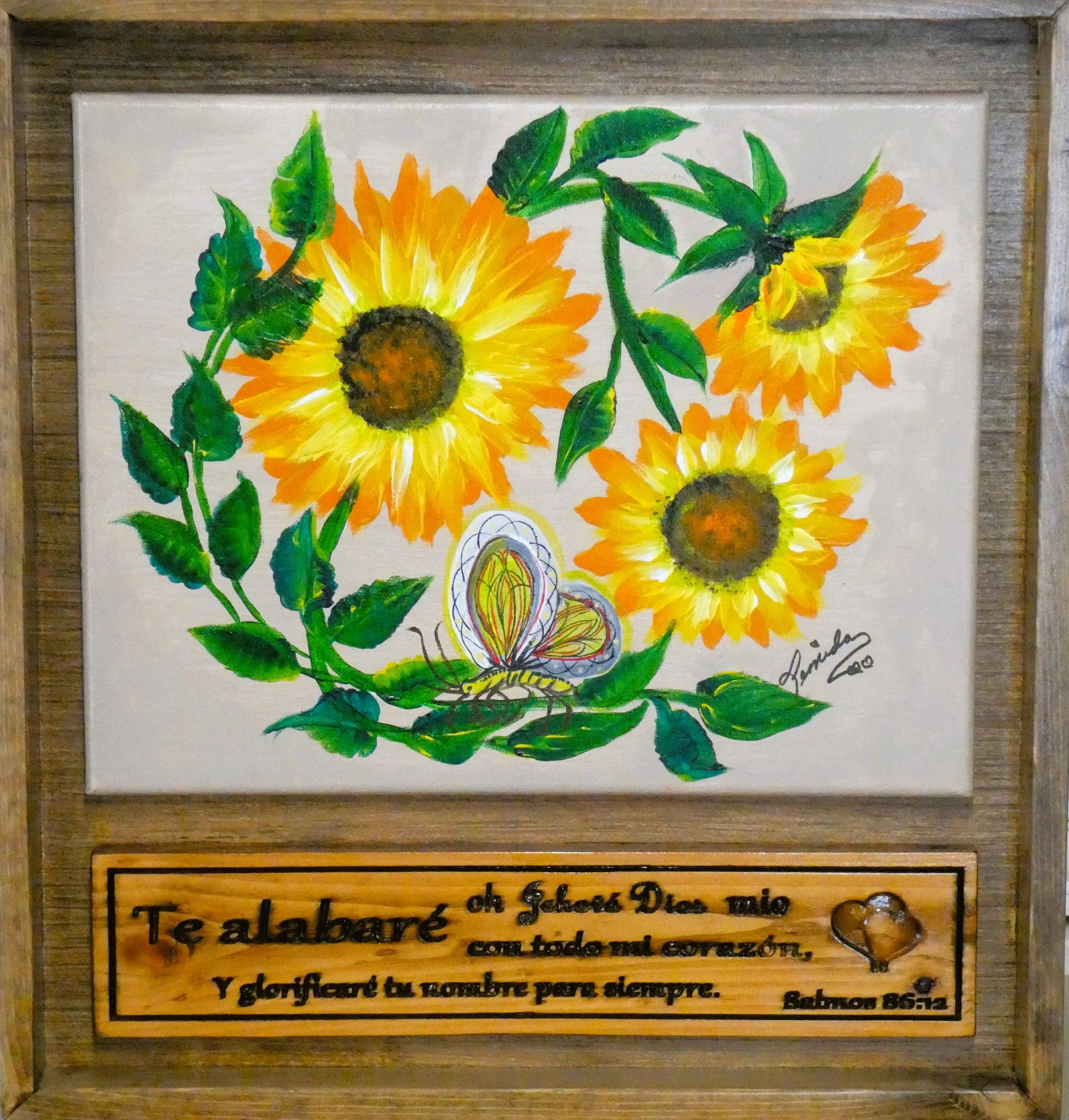 Sunflowers with Butterfly.JPG