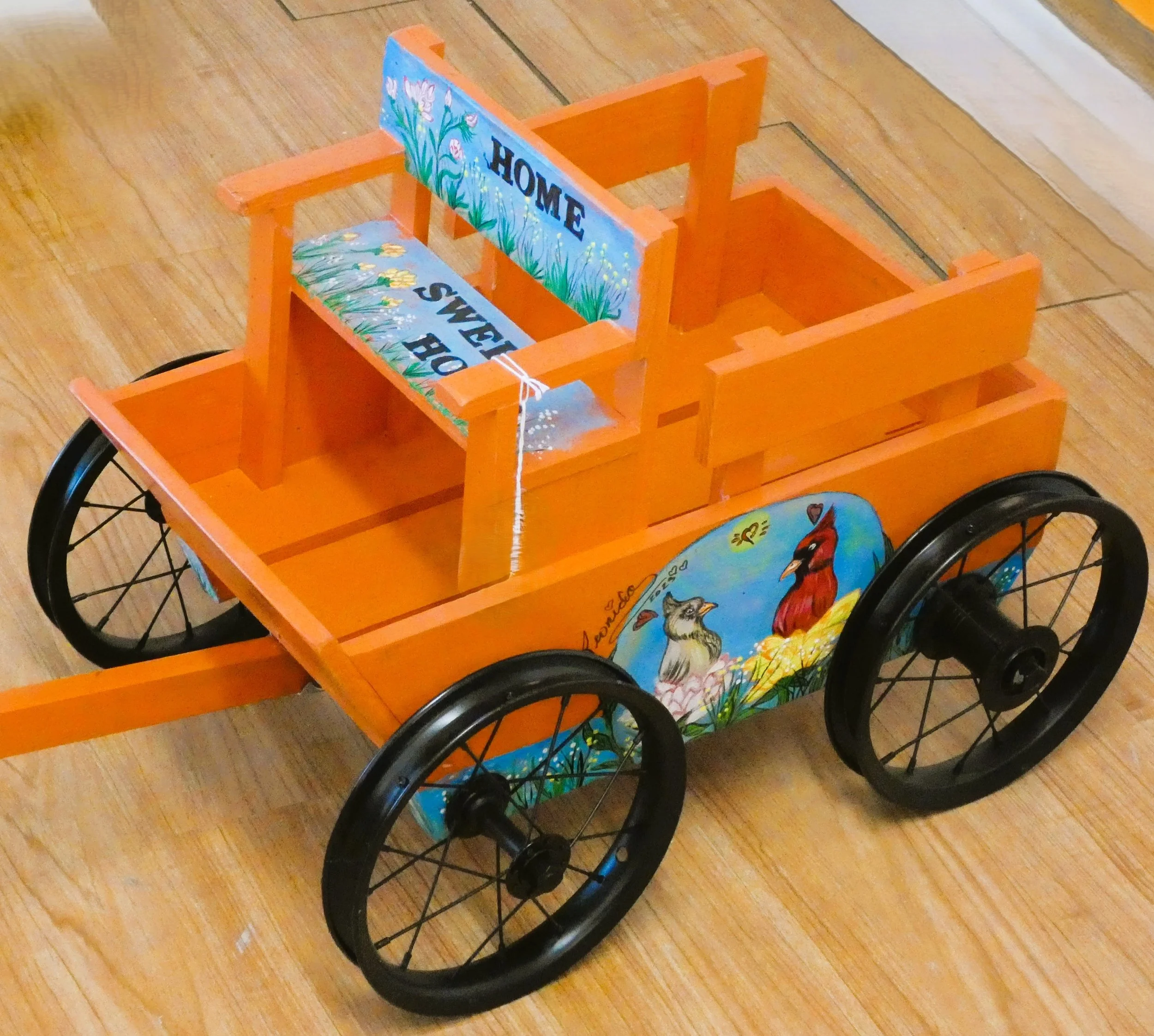 Orange Love Birds Wagon