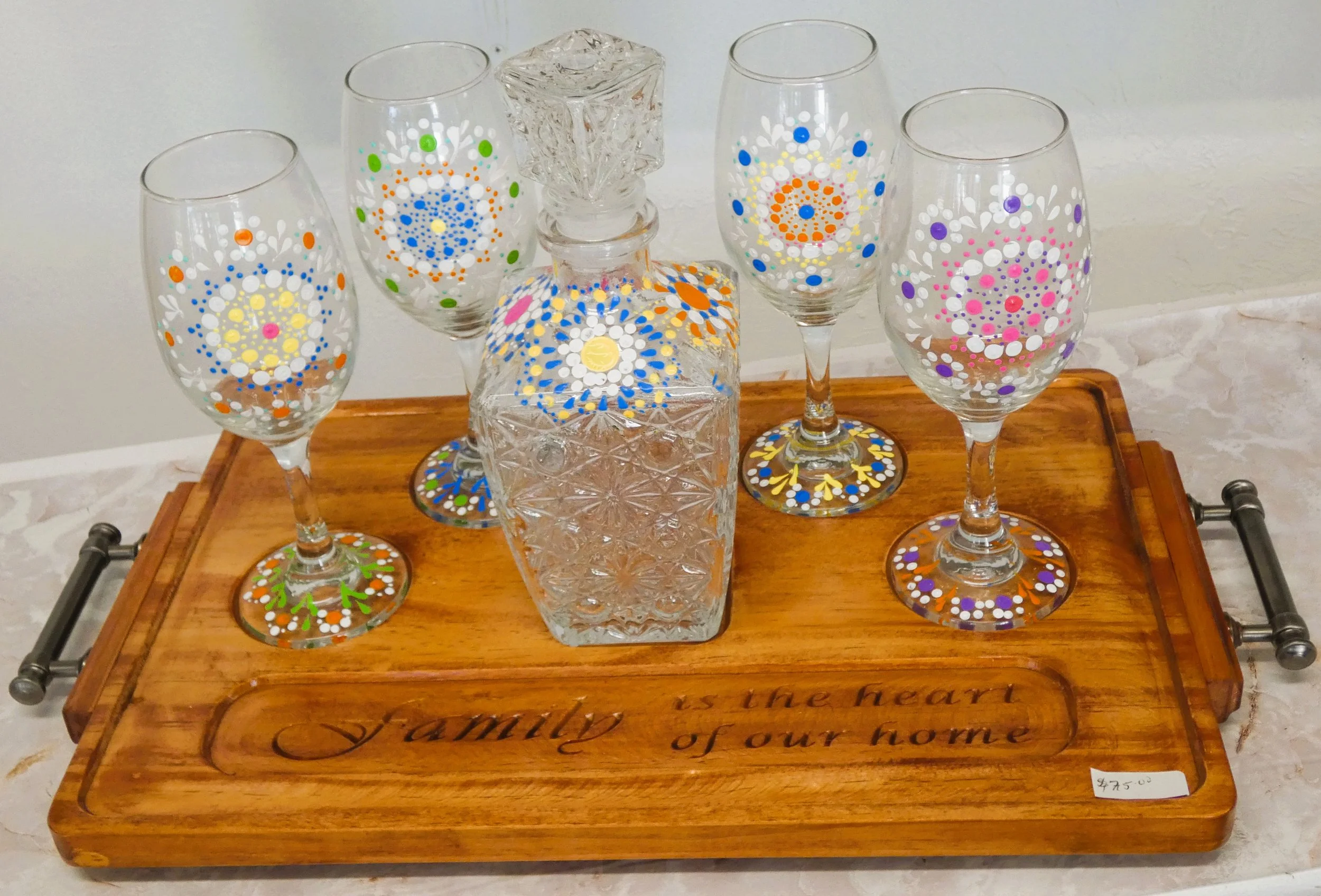 Multicolored Decanter Set.JPG