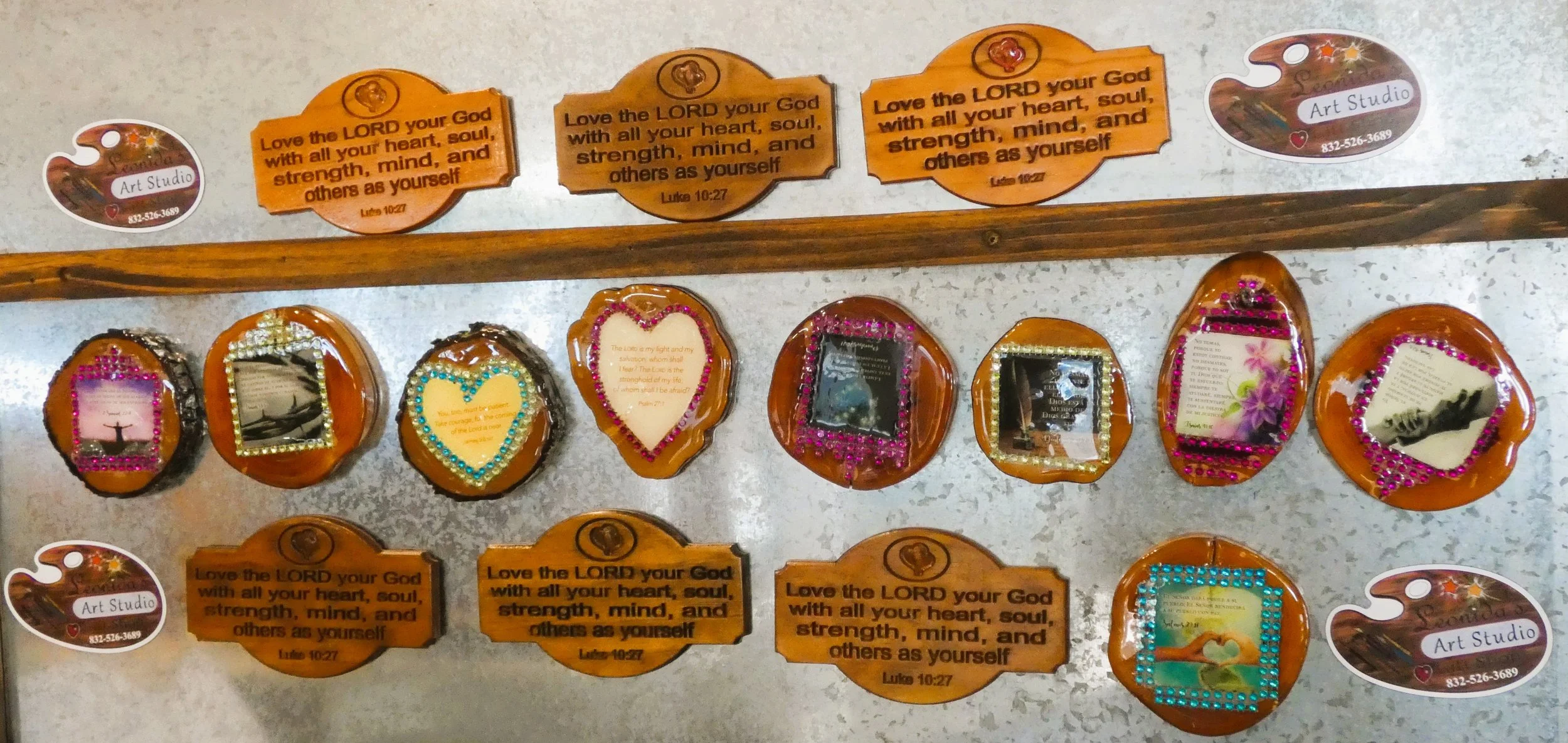 Inspirational Wooden Magnets with Biblical Verses