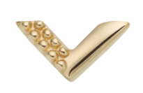14kt gold threadless Arrow Top