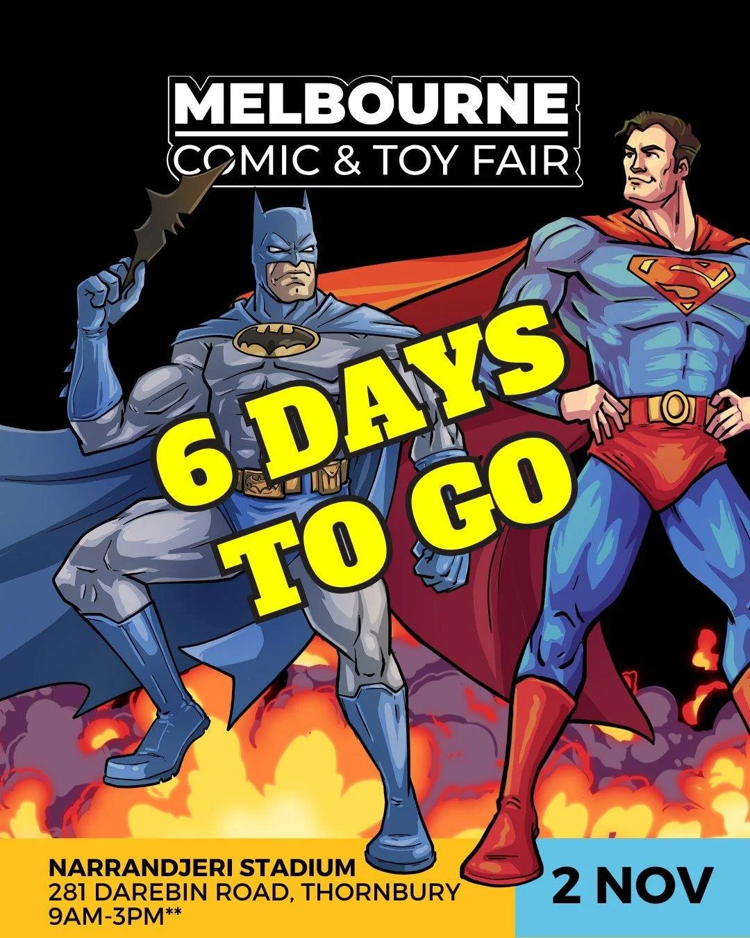 6 DAYS TO GO!!!

Get your tickets now!

Less than 1 week to go!

---------------------------------------------------------------------
Try Booking Tickets on sale now: www.trybooking.com/events/landing/1420852
.
TICKETS:
Cosmic Early Entry from 9am-1