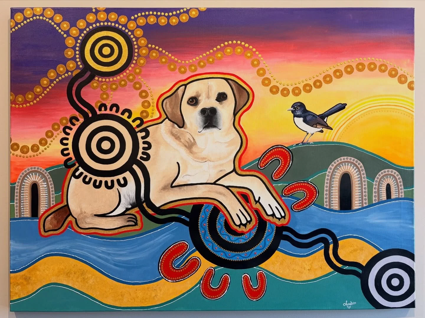 The very first project I for 2026 was one that connected deeply with our hearts. 🐾✨

This special commissioned painting by our Founder + Managing Director, @amyallerton , is a portrait of a much-loved family dog, Macho &mdash; a handsome Puggle (Bea