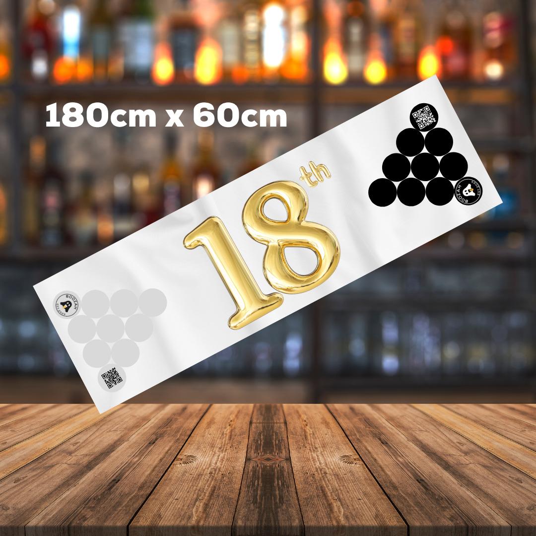 Beer pong board for 18th birthday