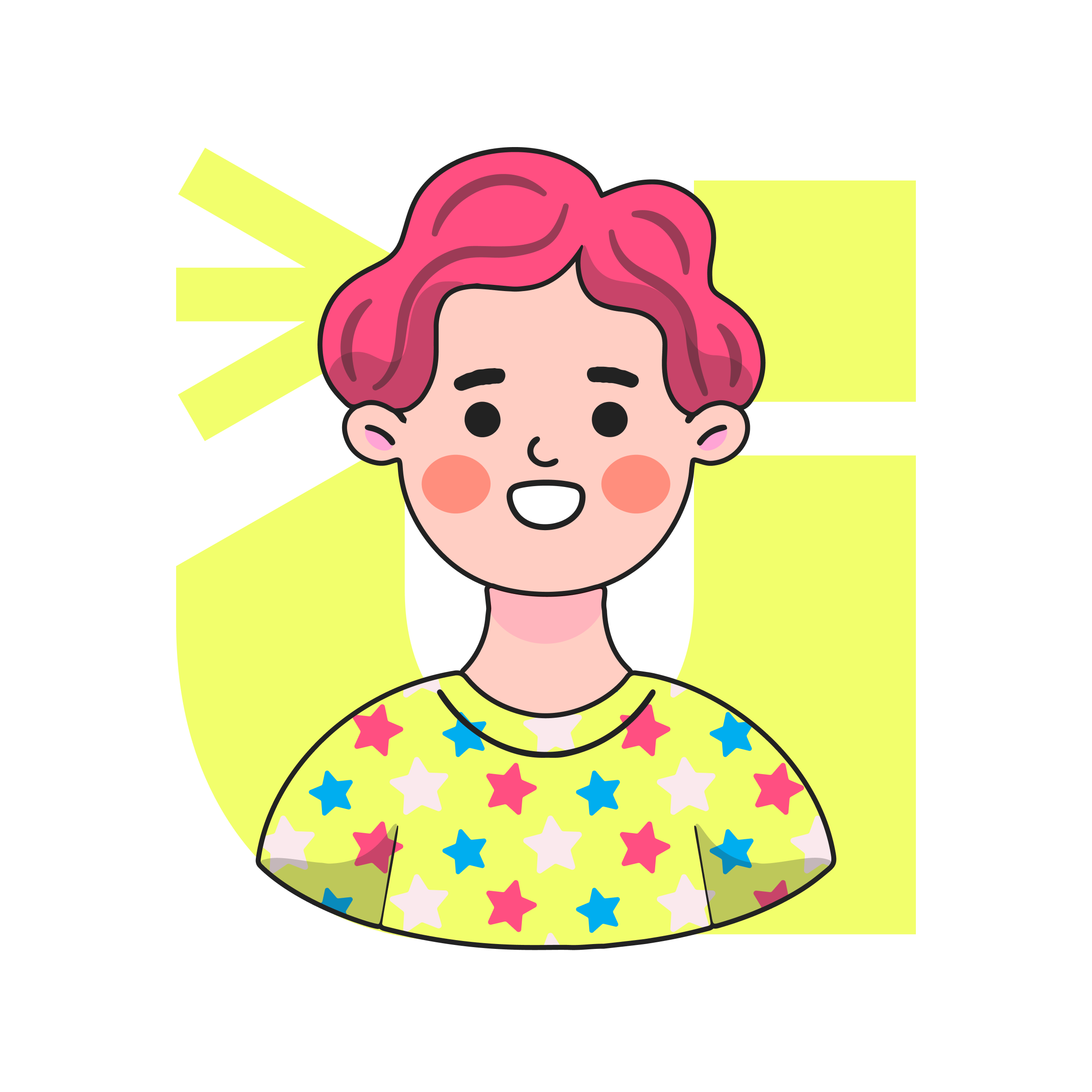 cartoon of a human man smiling