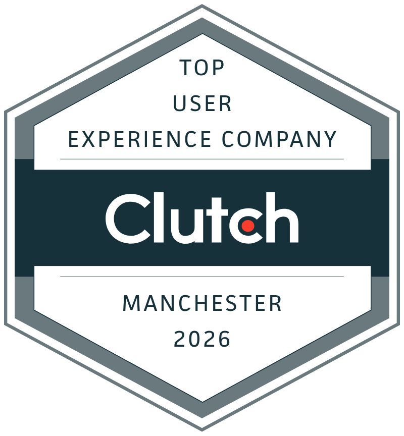 Clutch badge showing top user experience company in Manchester