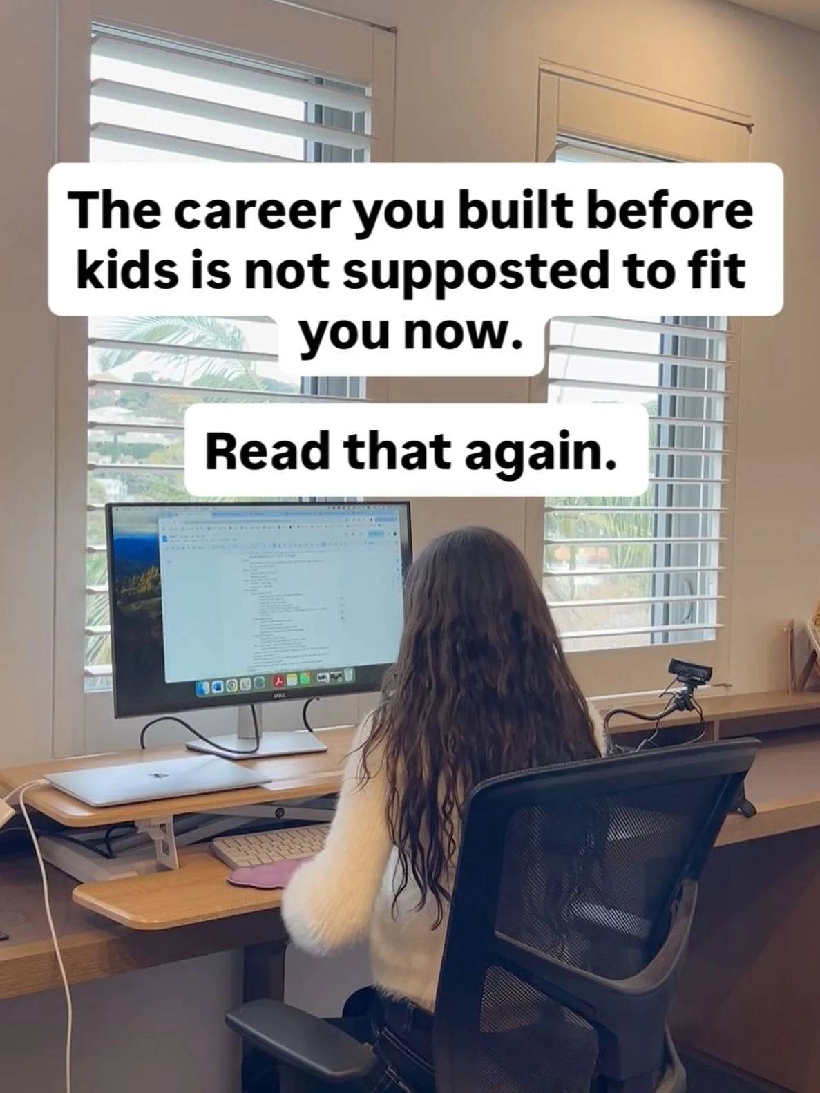 If you&rsquo;ve been waiting for your career to &ldquo;feel like you again&rdquo; since having kids, I need to tell you the honest truth&hellip;

It&rsquo;s not going to feel like it used to. And that&rsquo;s not a problem. That&rsquo;s the point.

M
