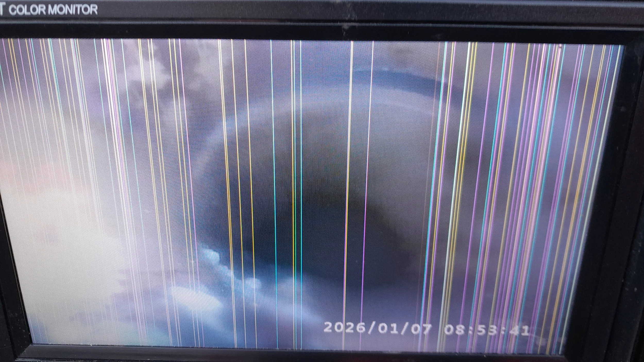 CCTV drain survey downstream of manhole for blockage survey.