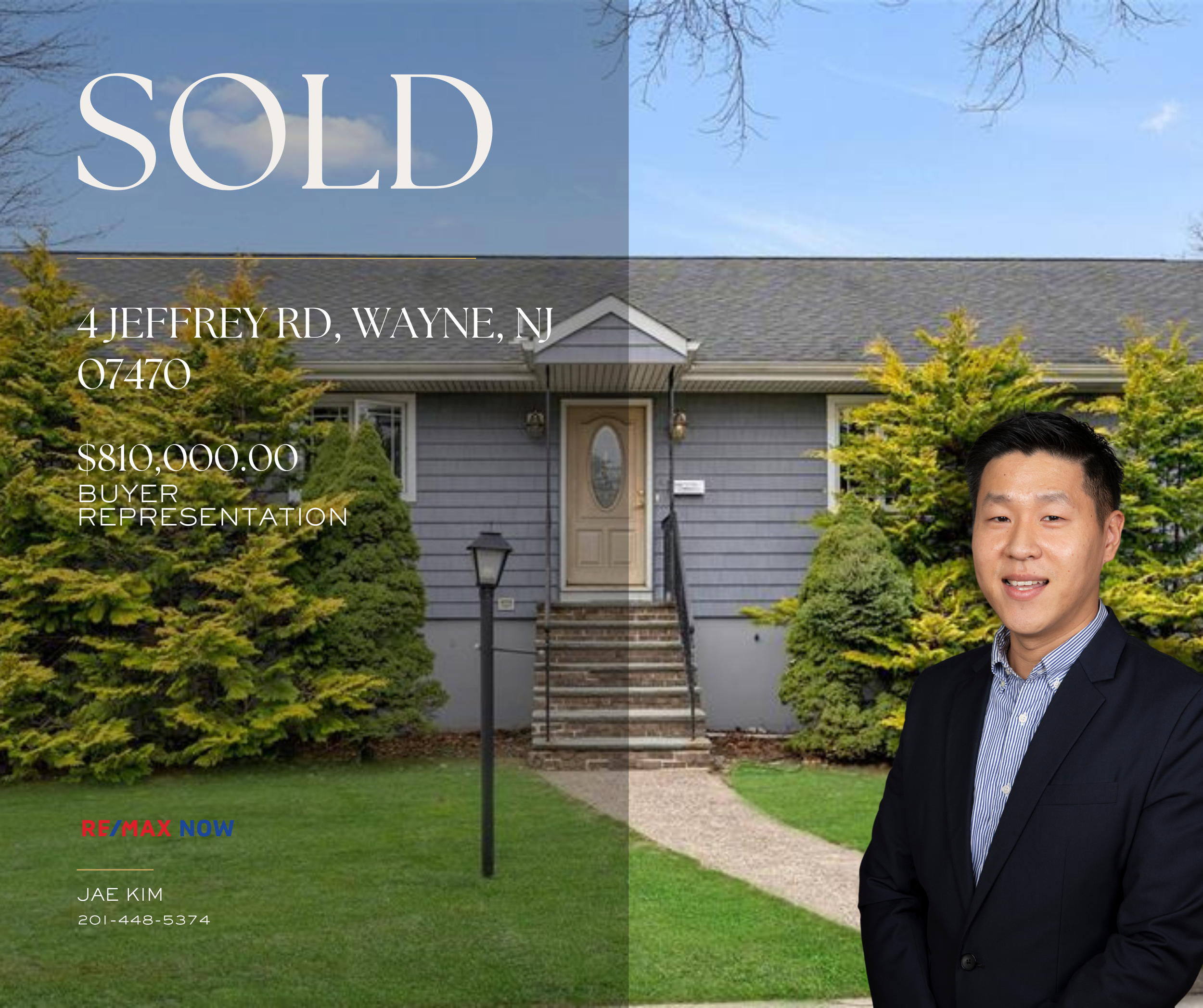 Another Successful Transaction by Jae

4 Jeffrey Rd, Wayne, NJ 07470

I’m so happy that my longtime friend found such a great home. Congratulations! Let’s make sure the renovations go smoothly and turn out beautifully!

Sold on July 22, 2026, for $81