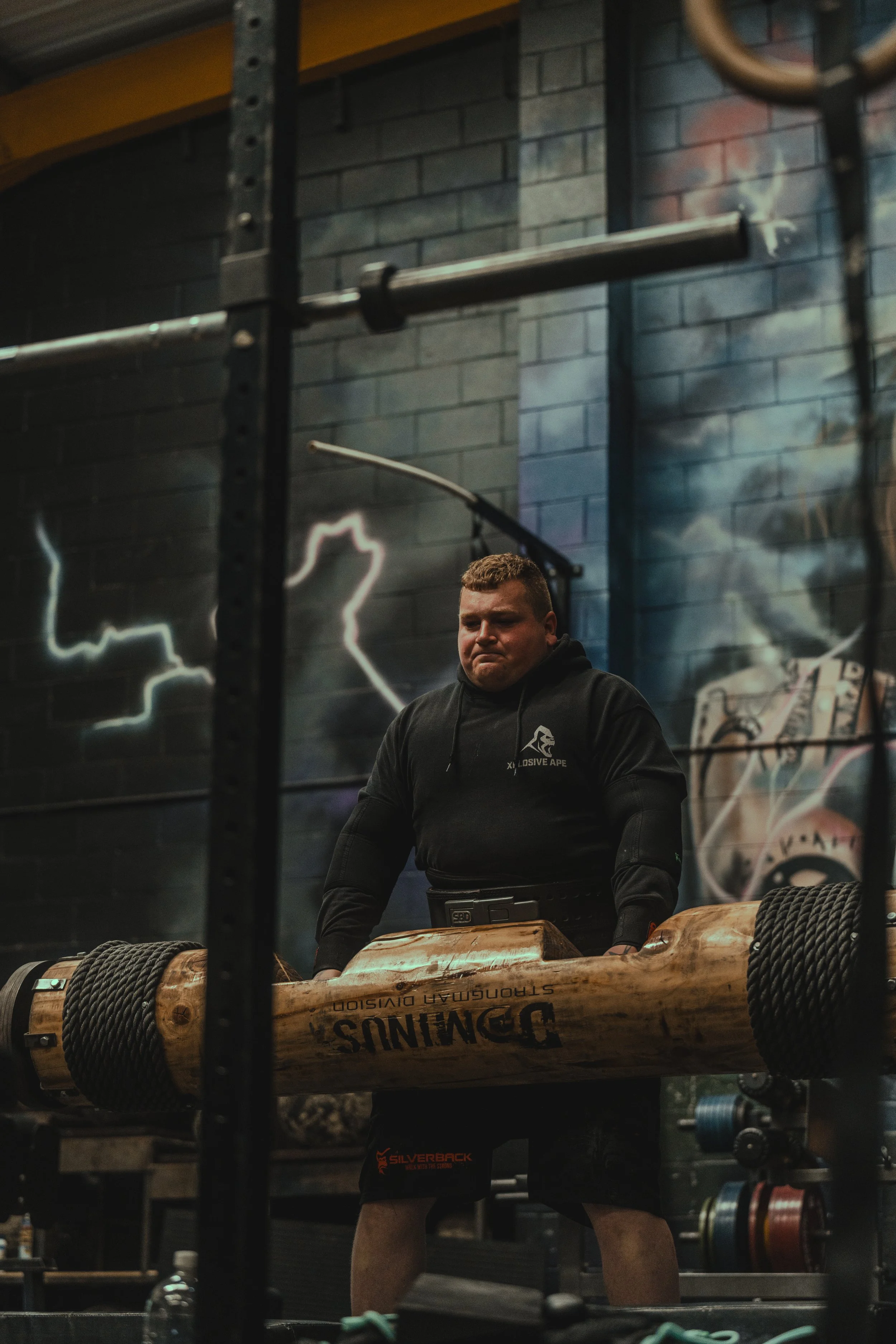 A young woman practising gymnastics