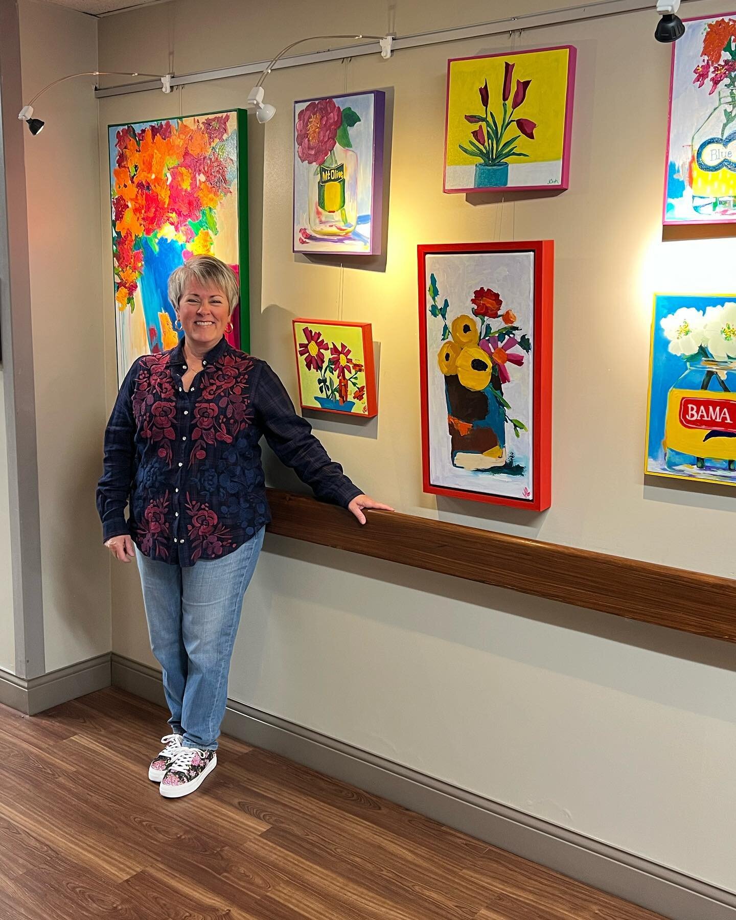I am so happy to share that my art will be in Brookwood Hospital Art Gallery for the month of November. 😊 #art #alabamaartist #southern #joy #color #unique