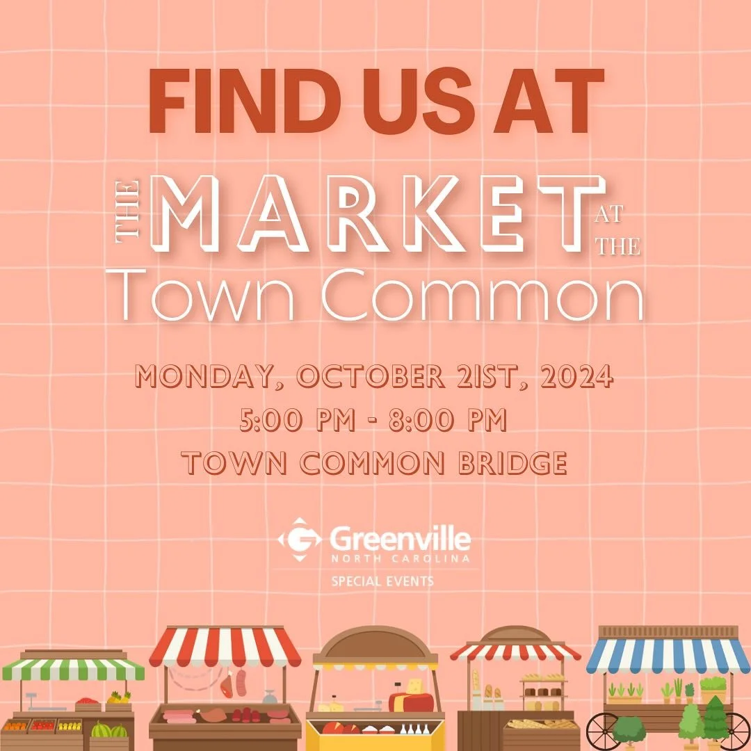 today in @greenvillenc at town commons in @downtowngville ☀️ come say hi! i&rsquo;ll have halloween stuff 🎃👻☠️