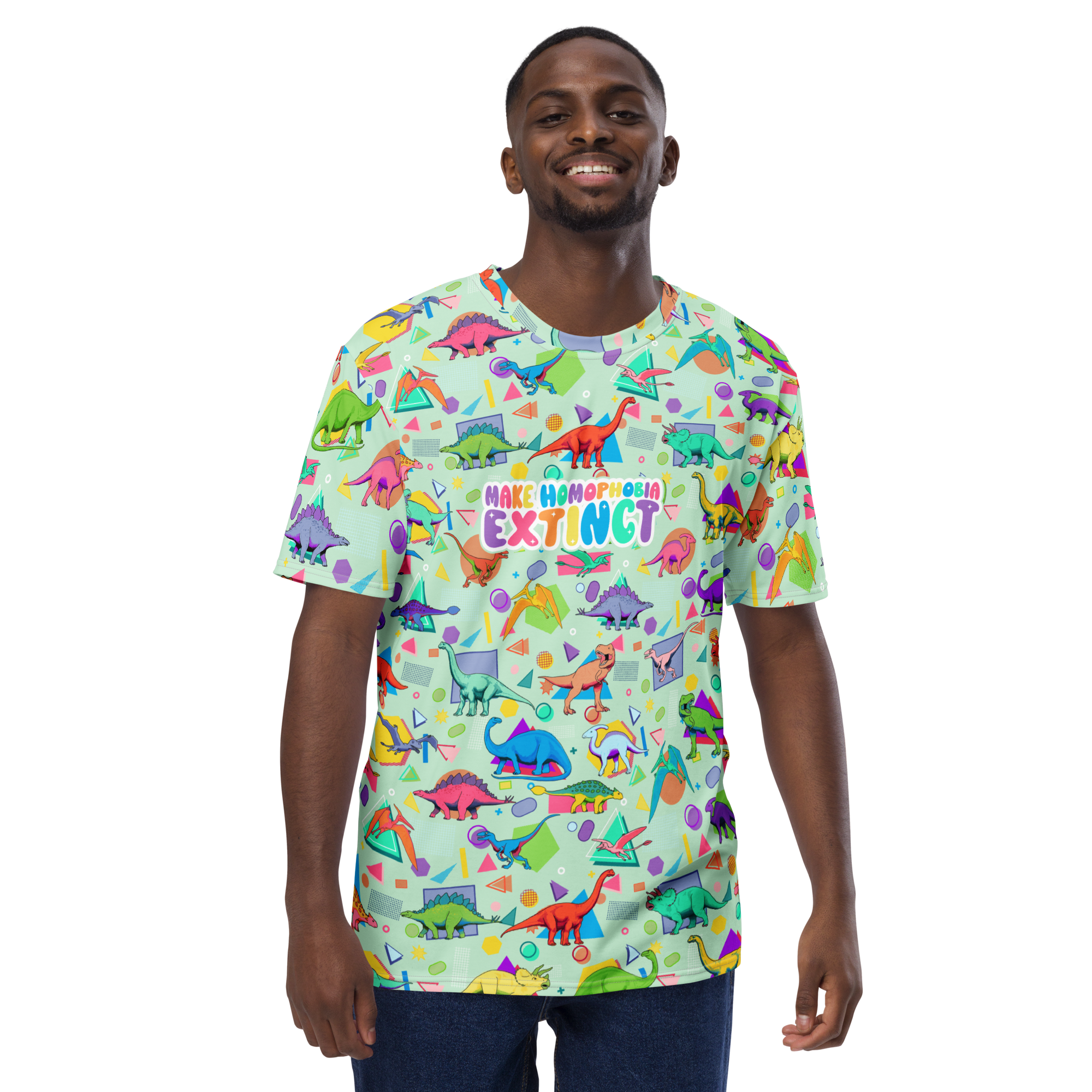 Make Homophobia Extinct - Retro Dinos T-Shirt