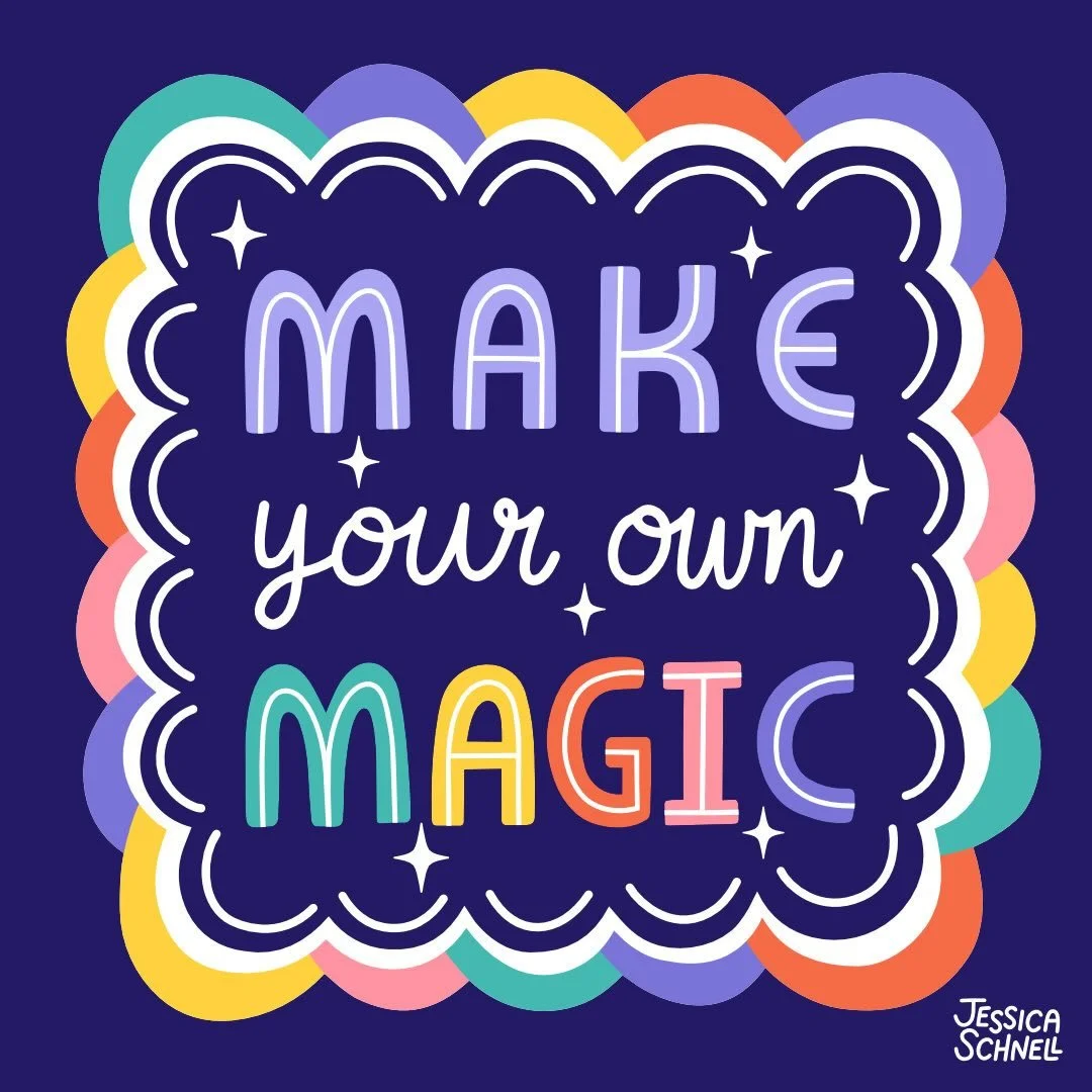 ✨make your own magic✨ Typography is the focus of this week&rsquo;s #createwithcatcoq challenge. This will be the final piece of my mini collection! 

This was a great push for me, as I don&rsquo;t usually focus on lettering unless I&rsquo;m designing