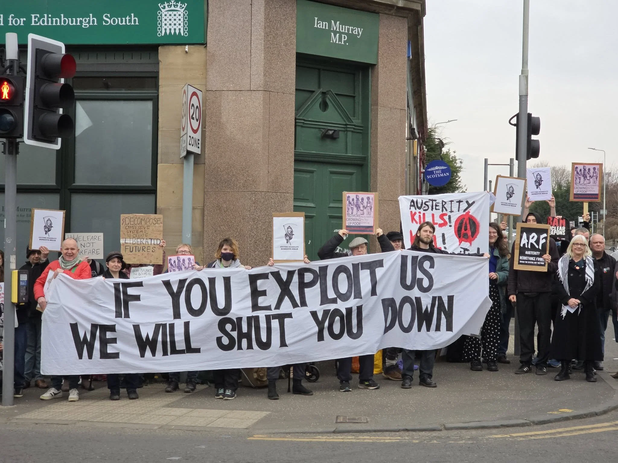 We Will Shut You Down: Protesters Besiege MP’s Office in Fight Against Austerity