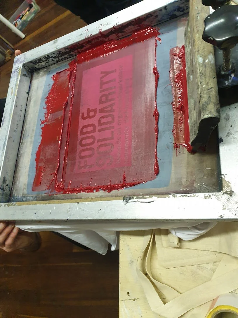 Screen-print Food & Solidarity Logo