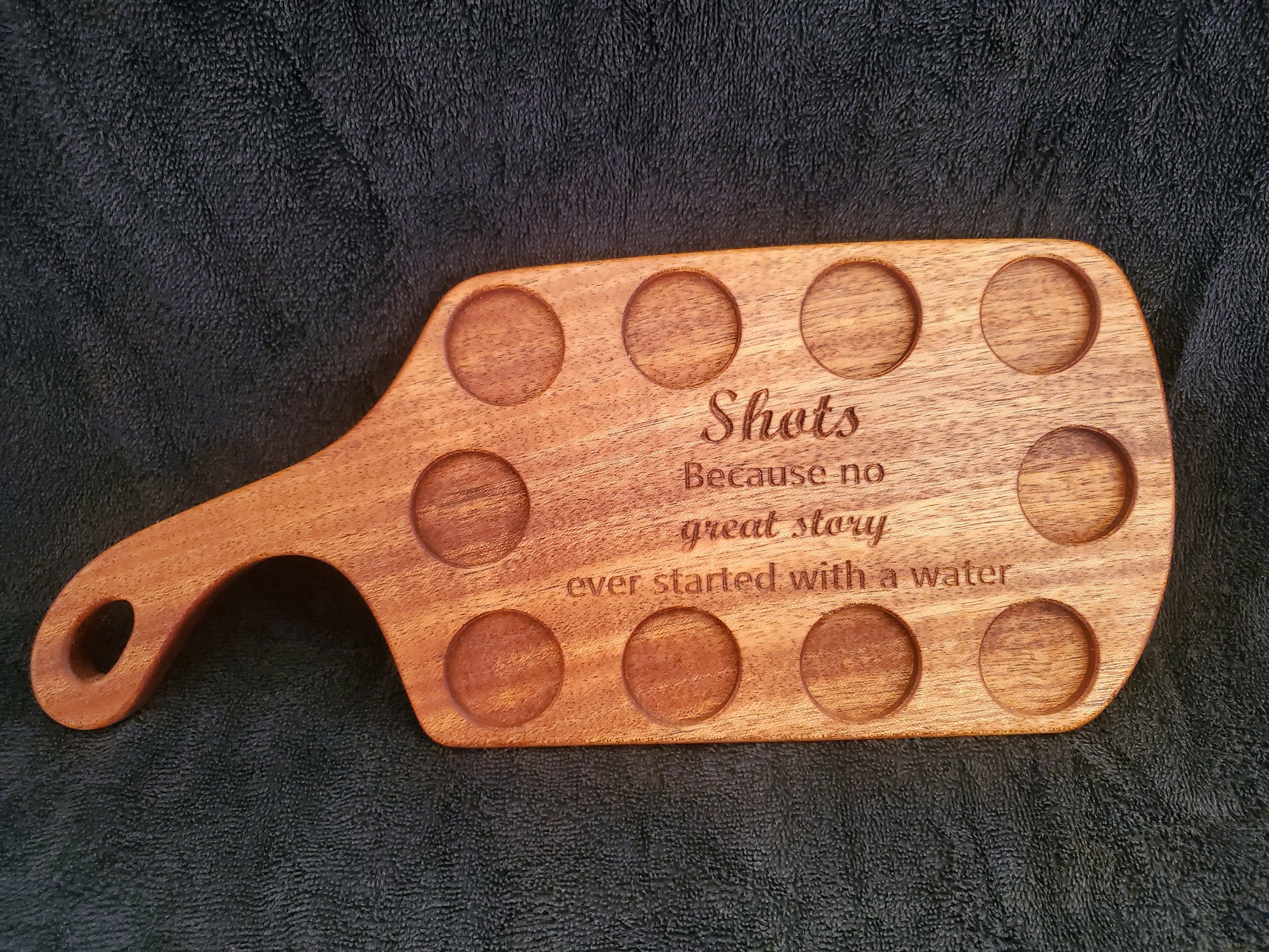 Mahogany Shot Tray