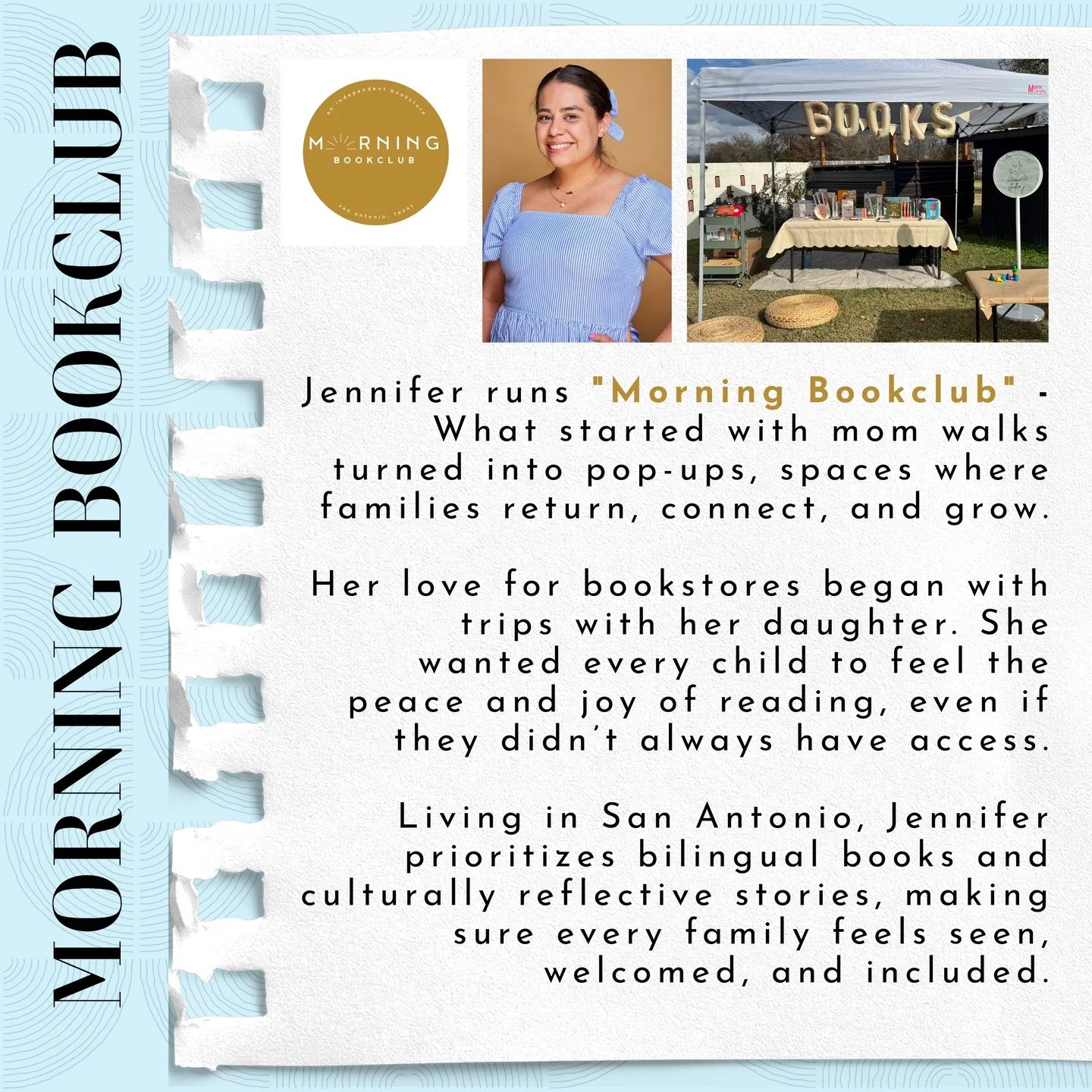 The full write-up for @morningbookclubsa is live on our website! Learn more about Jennifer's mission and inspiration for her pop-up, as she works her way to a future children's bookshop!
Want to share your bookseller story? Send us a message or fil