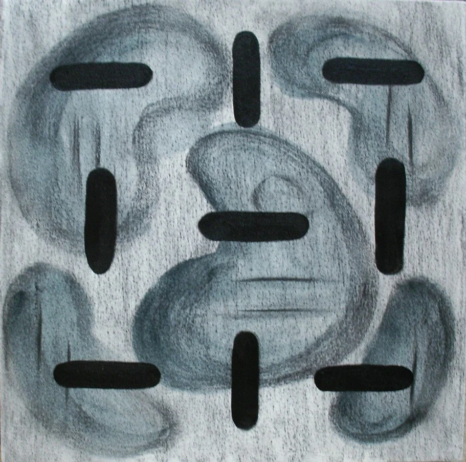 2023, Fossil 11. Oil on canvas , 22 x 22 x 1 inch ( 55,88 x 55.88 x 2.54 cm)