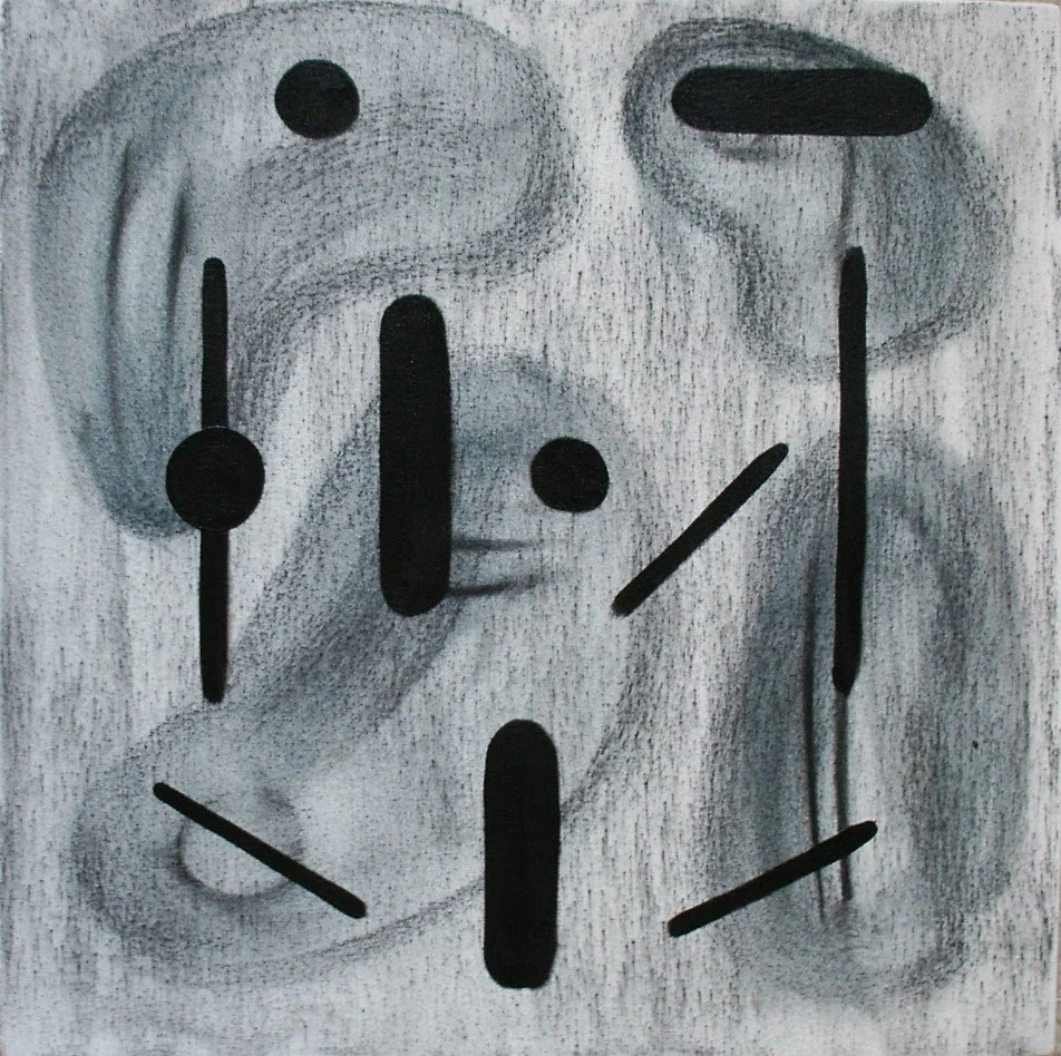 2023, Fossil 7. Oil on canvas , 22 x 22 x 1 inch ( 55,88 x 55.88 x 2.54 cm)