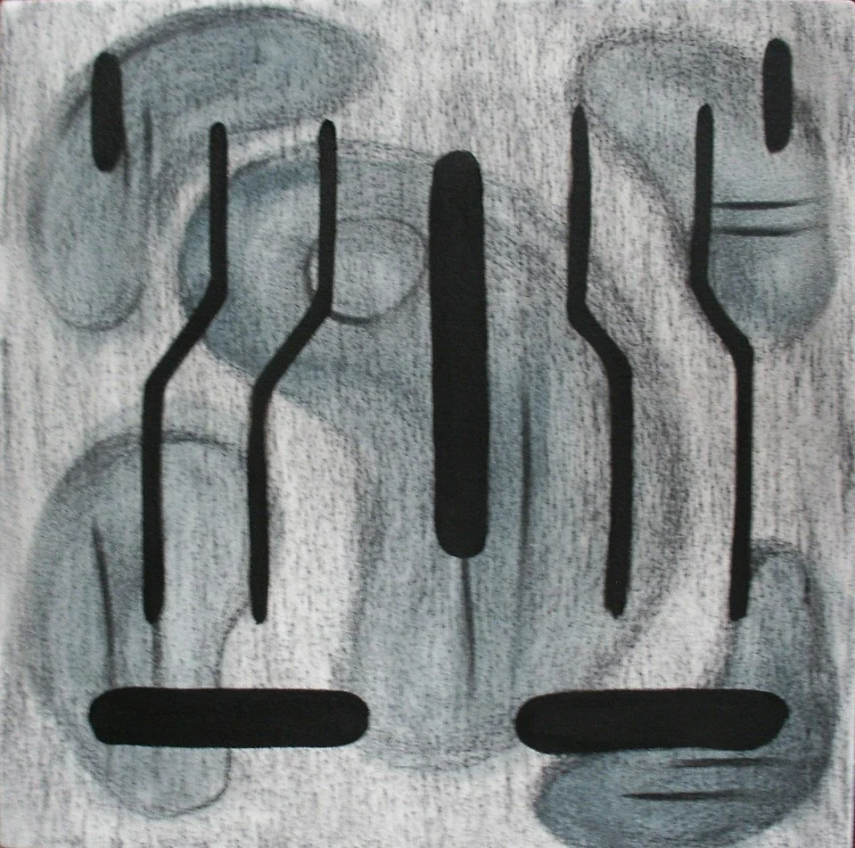 2023, Fossil 12. Oil on canvas , 22 x 22 x 1 inch ( 55,88 x 55.88 x 2.54 cm)
