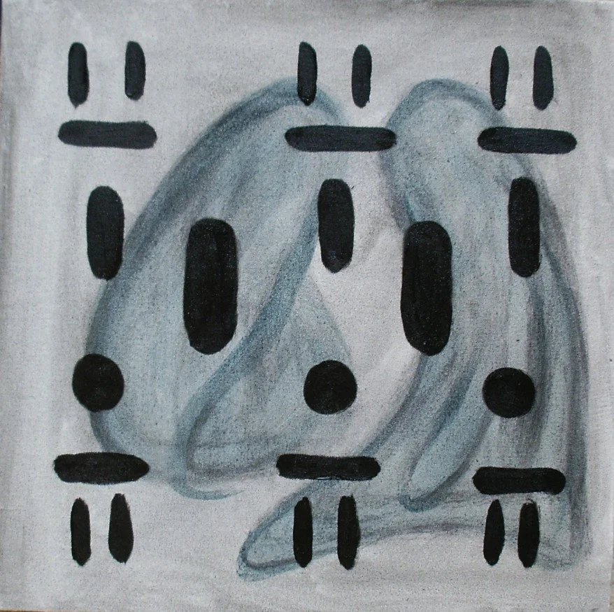 2023, Fossil 9. Oil on canvas , 22 x 22 x 1 inch ( 55,88 x 55.88 x 2.54 cm)