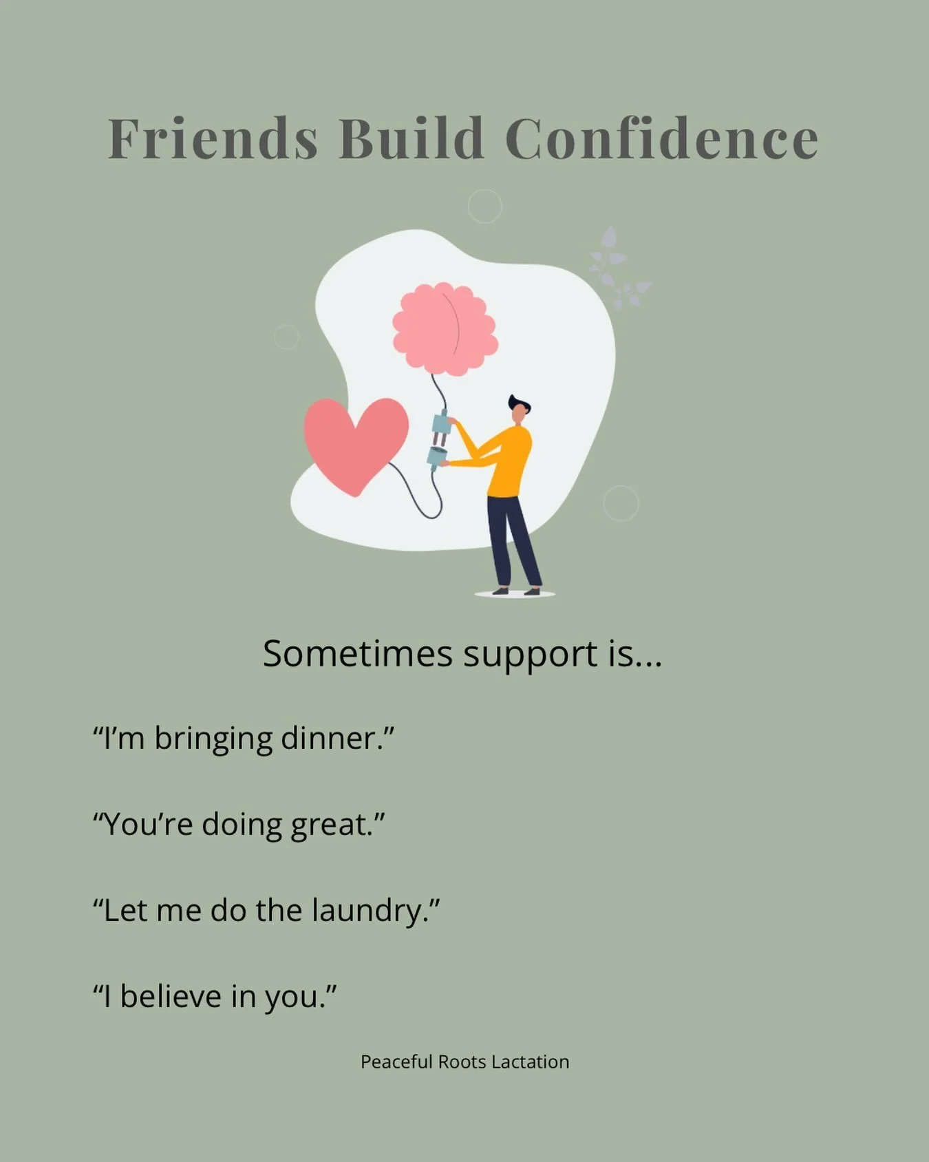 Support doesn&rsquo;t have to be complicated. 

Sometimes the most meaningful help comes from a friend who simply shows up.

A meal.
A text.
A load of laundry.
A listening ear.

These small acts remind new families they aren&rsquo;t alone.

Never und