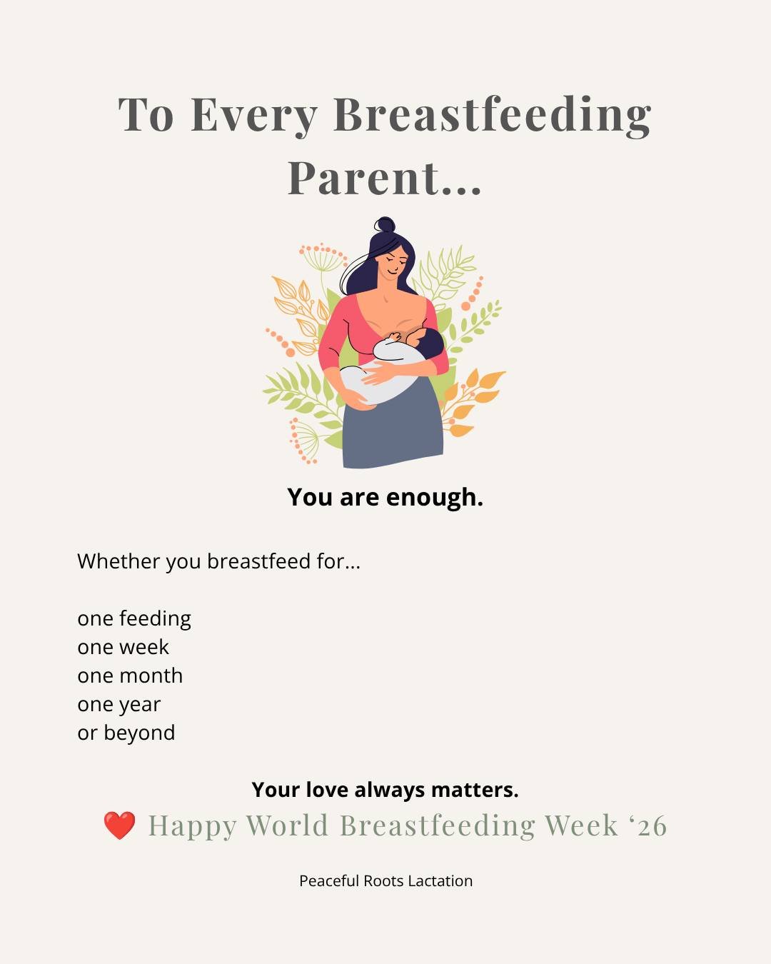 As world breastfeeding week comes to an close, I want every family to hear this...

You are more than the way you feed your baby. 

Whether your journey included breastfeeding, pumping, combination feeding, donor milk, or formula.. you have loved you