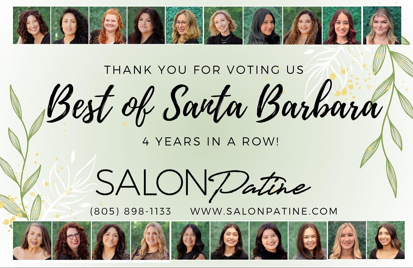 We are excited to announce that we were voted The Best of Santa Barbara 2023!!! Thank you so much for your votes and continued support! We couldn&rsquo;t have done this without you ❤️ 

Make sure to stop by Salon Patine today to celebrate with us!