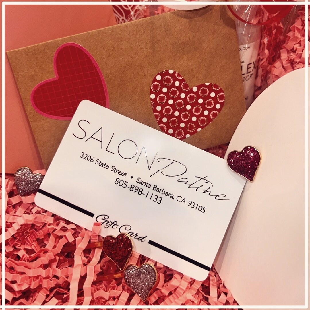 Spoil your Valentine this year with a Gift Card from Salon Patine! Available in our salon and on our website ❤️🩷❤️