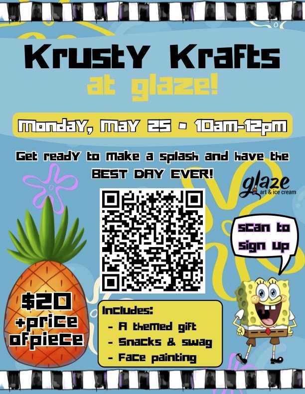 I'M READY for a spongebob-themed event at glaze!