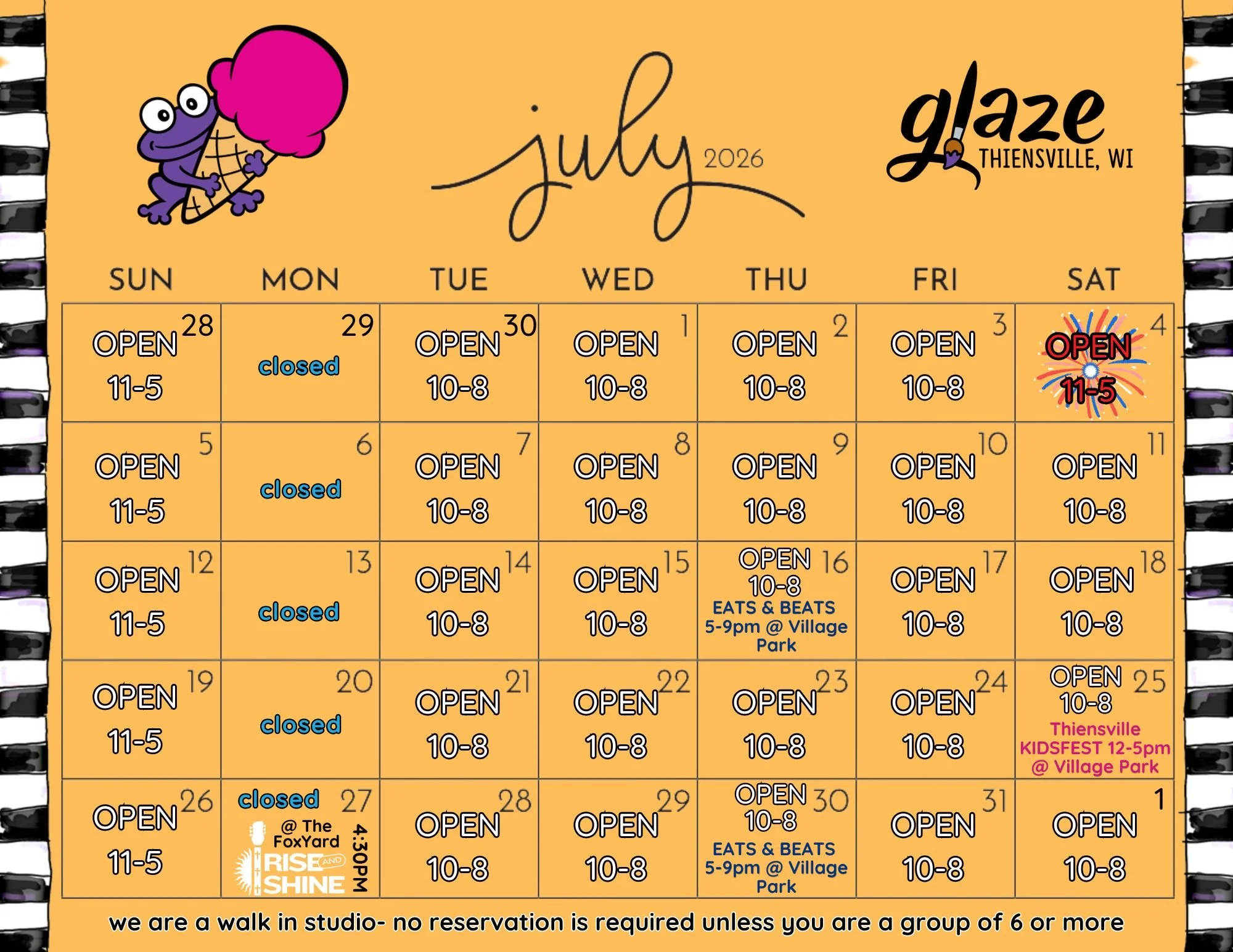 LOTS happening in July!