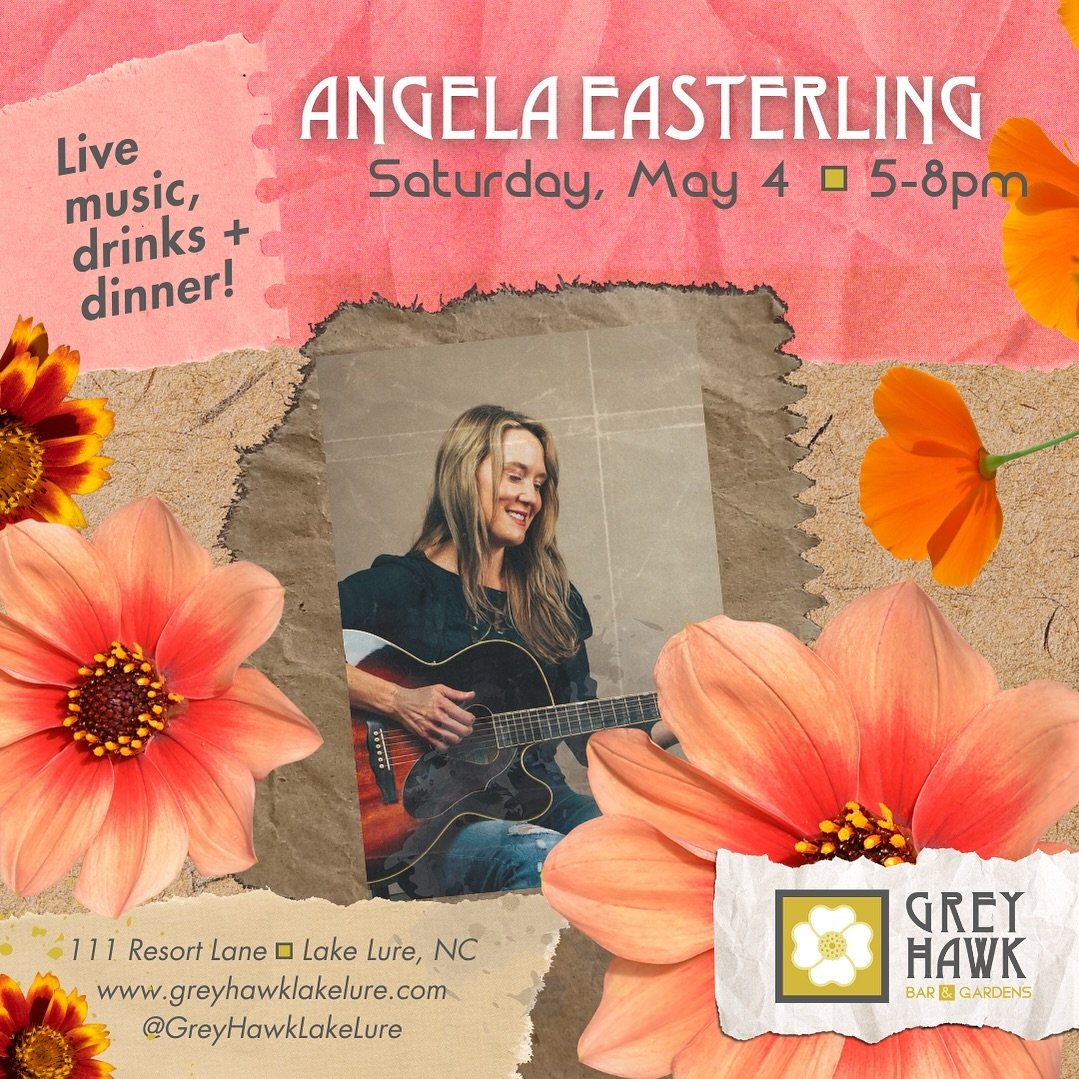 It may be rainy but we&rsquo;re excited to be rockin with @angelaeasterlingmusic! She&rsquo;s playing until 8 - don&rsquo;t miss her beautiful songs and lovely voice 🎶🎼! #lakelurenc #lakelurevacation #lakelure